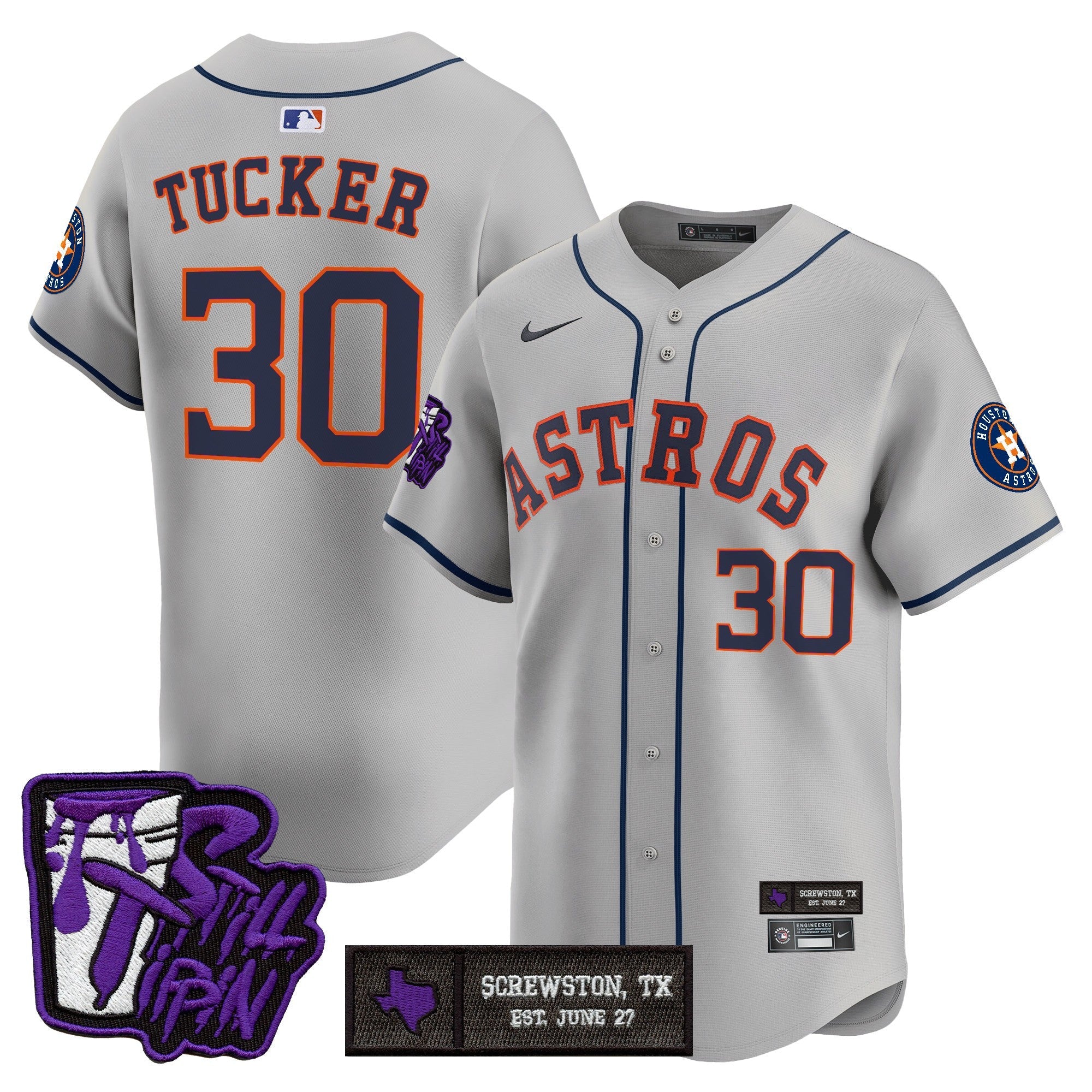 Men’s Houston DJ Screw Still Tippin Purple Patch Vapor Premier Limited Jersey