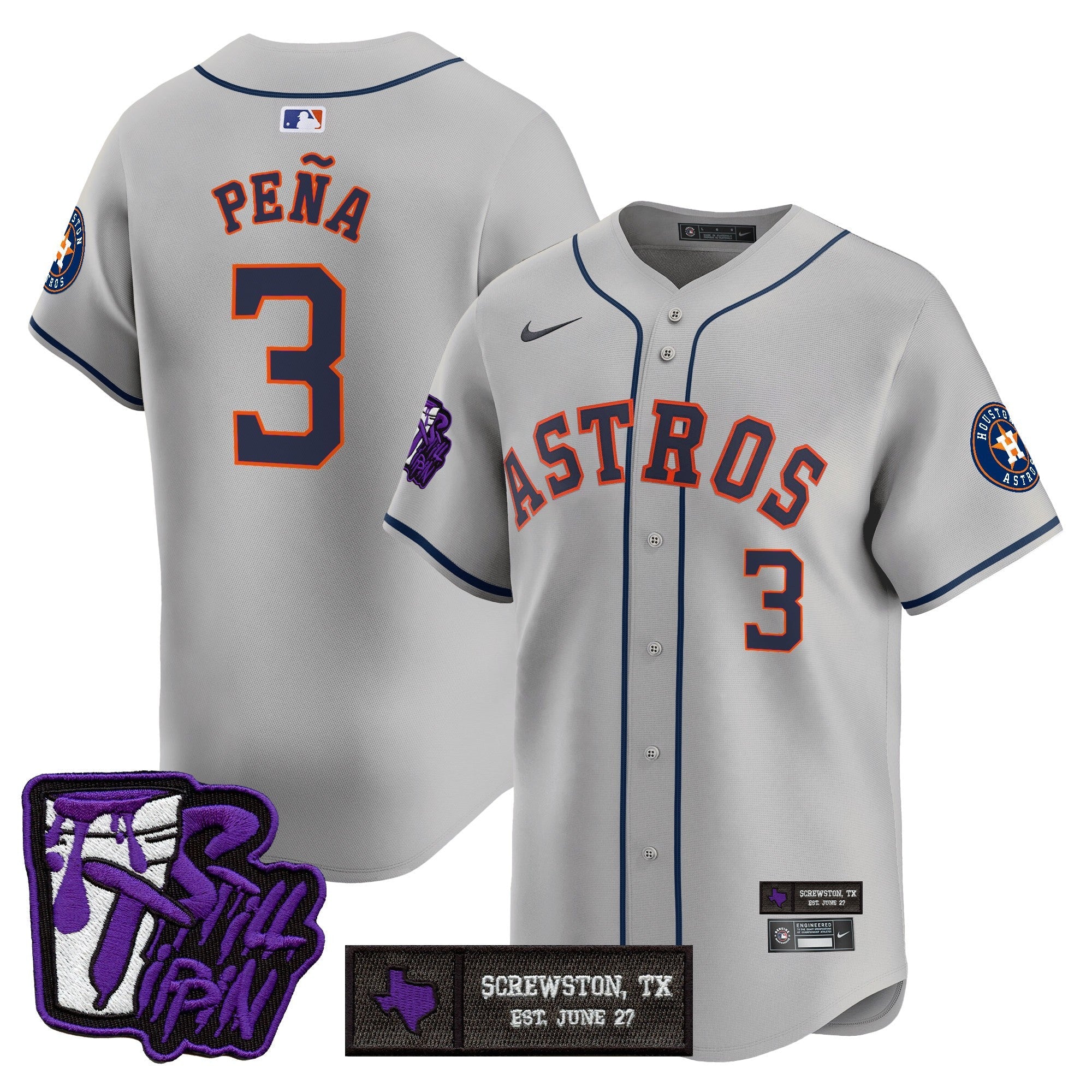 Men’s Houston DJ Screw Still Tippin Purple Patch Vapor Premier Limited Jersey