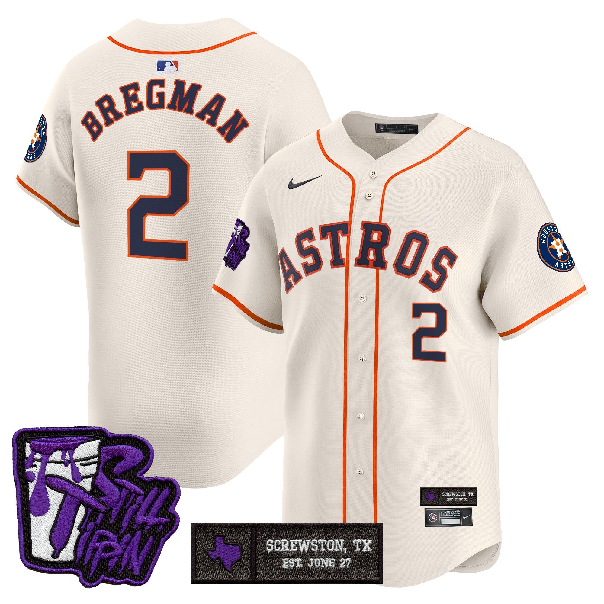 Men’s Houston DJ Screw Still Tippin Purple Patch Vapor Premier Limited Jersey