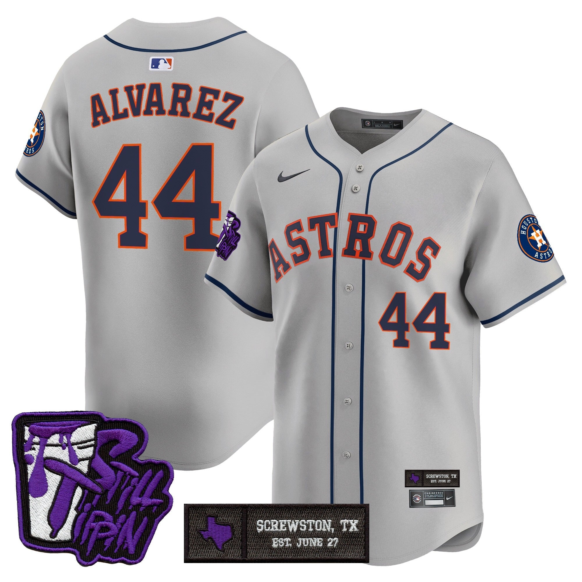 Men’s Houston DJ Screw Still Tippin Purple Patch Vapor Premier Limited Jersey