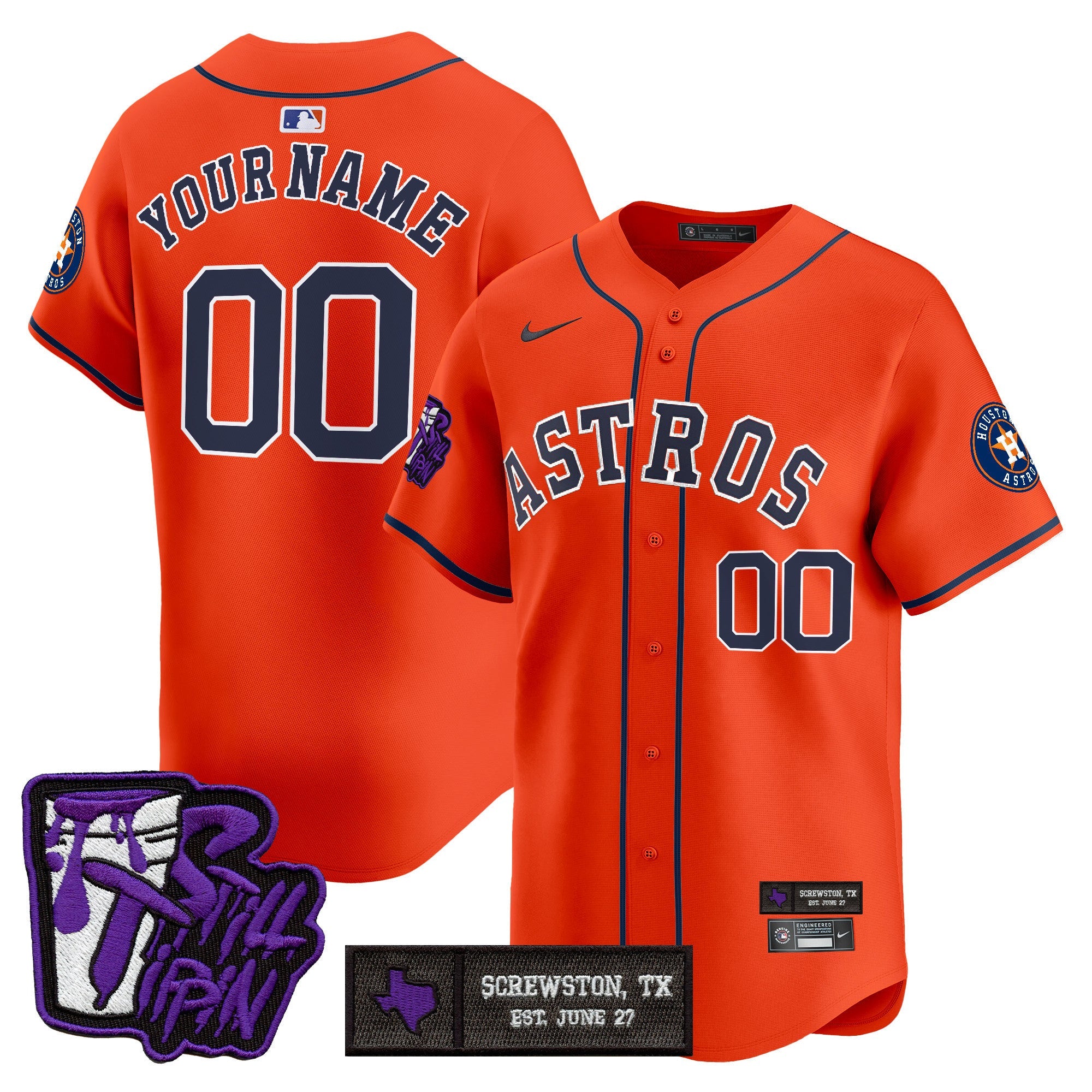 Houston DJ Screw Still Tippin Purple Patch Vapor Premier Limited Custom Jersey – Stitched
