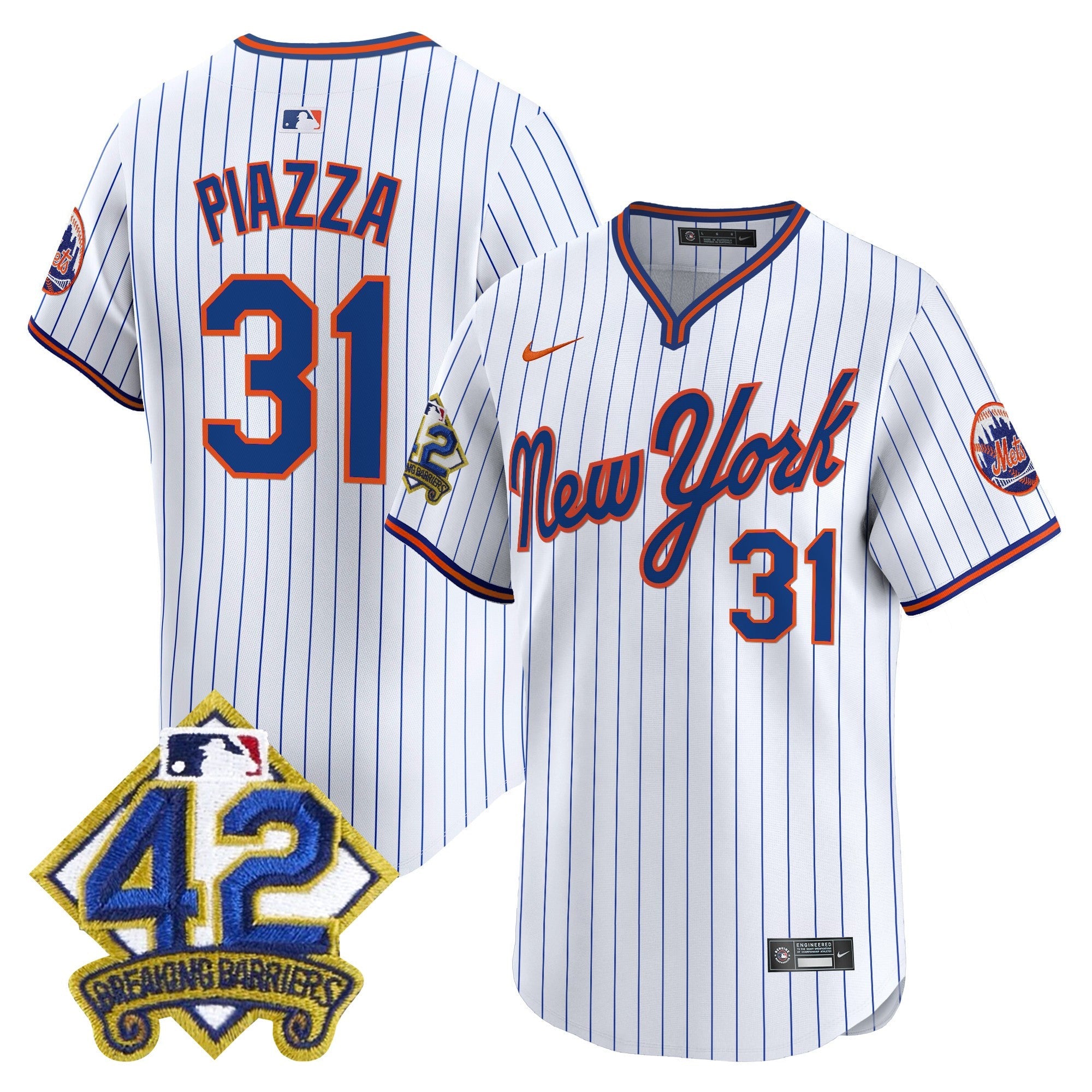 Men’s New York 2025 Jackie Robinson Patch Road Alternate Jersey