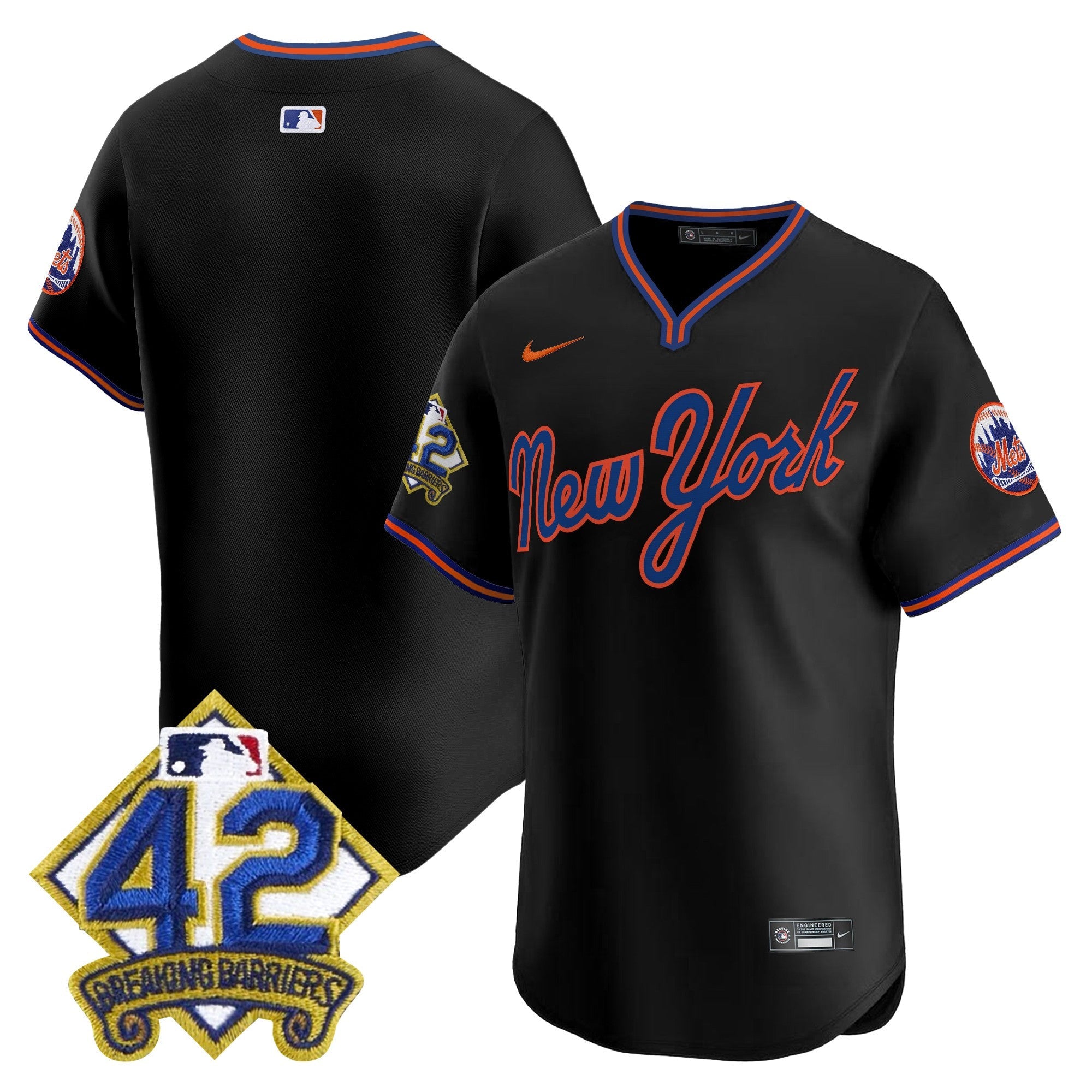Men’s New York 2025 Jackie Robinson Patch Road Alternate Jersey
