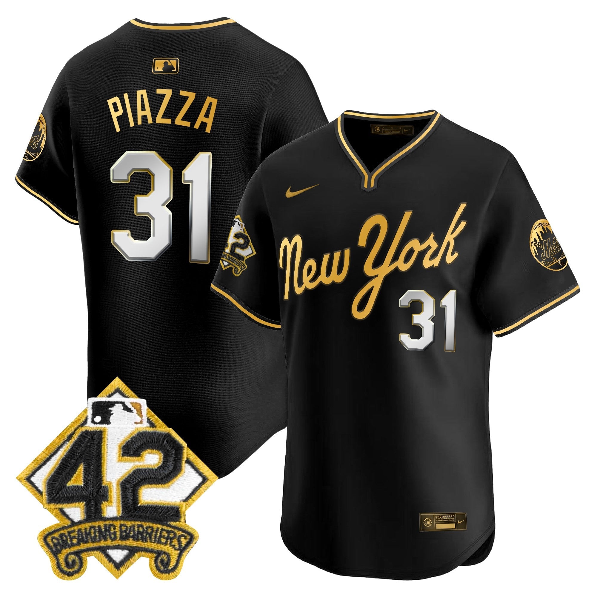 Men’s New York 2025 Jackie Robinson Patch Road Alternate Jersey