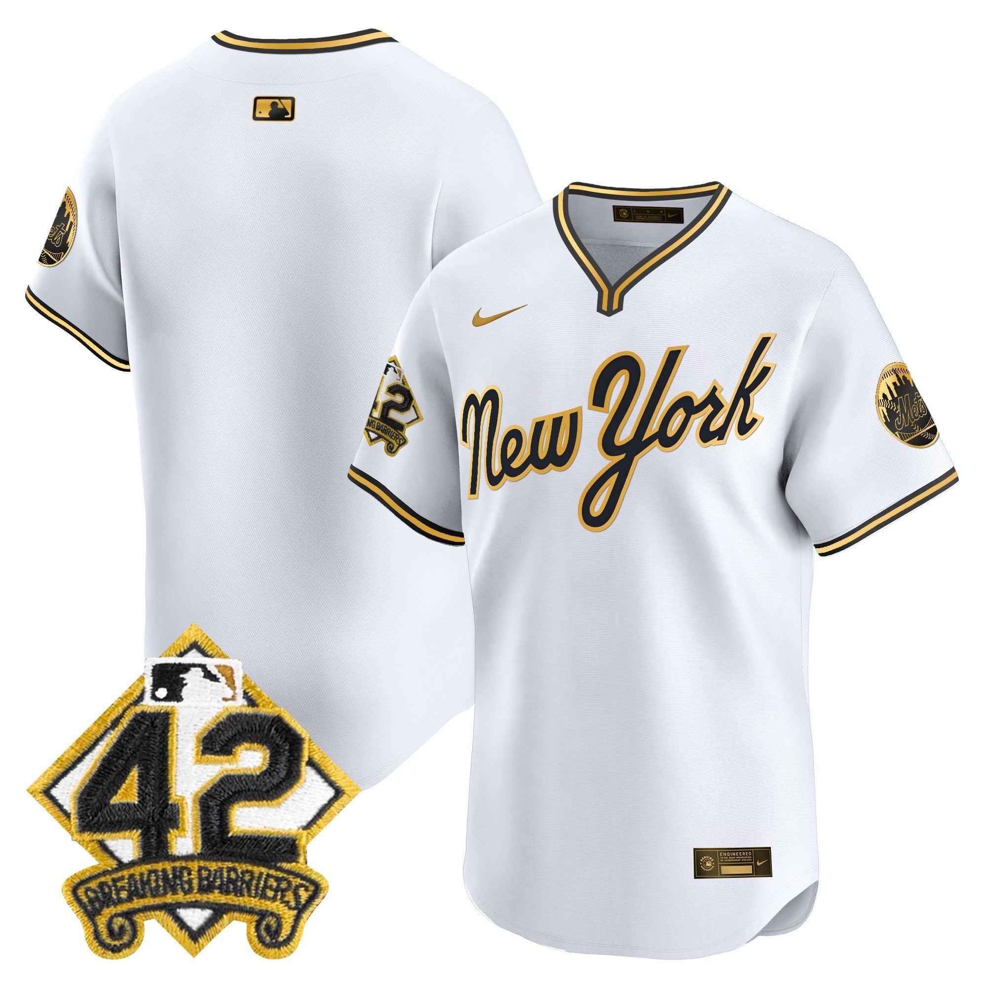 Men’s New York 2025 Jackie Robinson Patch Road Alternate Jersey