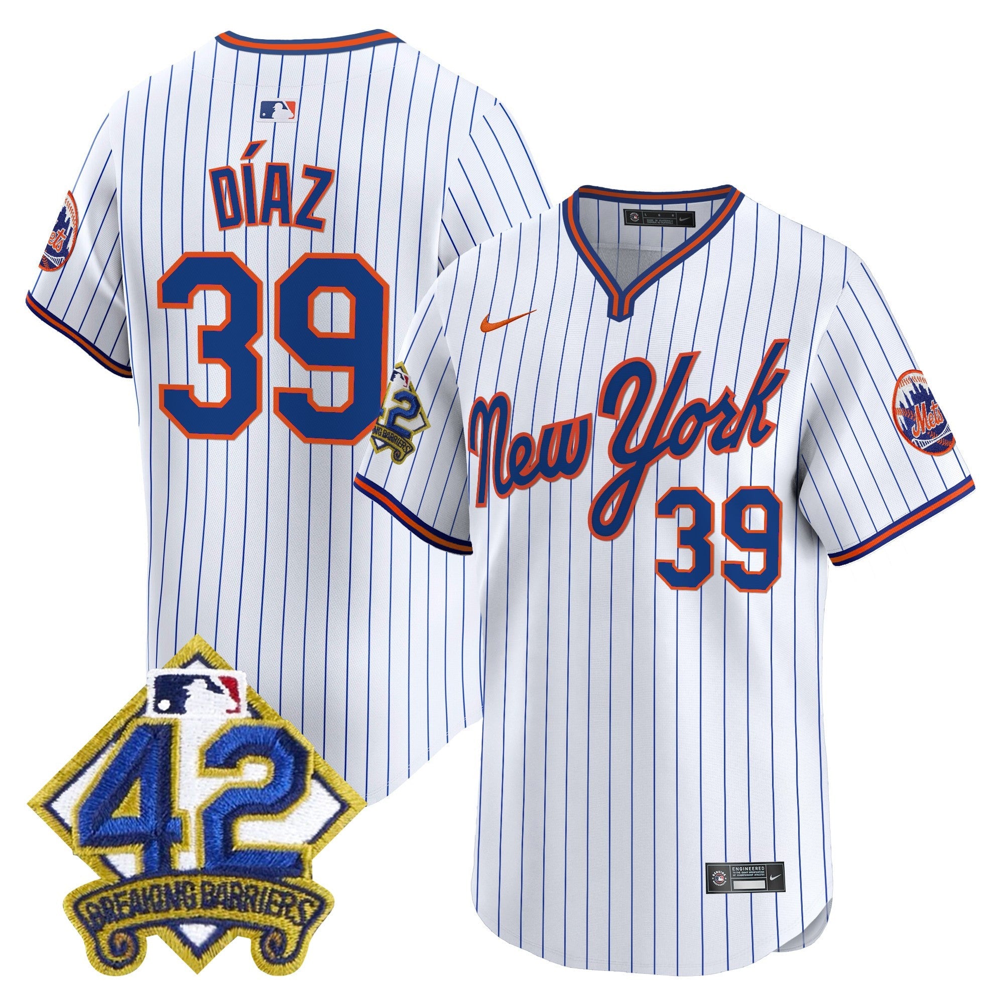 Men’s New York 2025 Jackie Robinson Patch Road Alternate Jersey