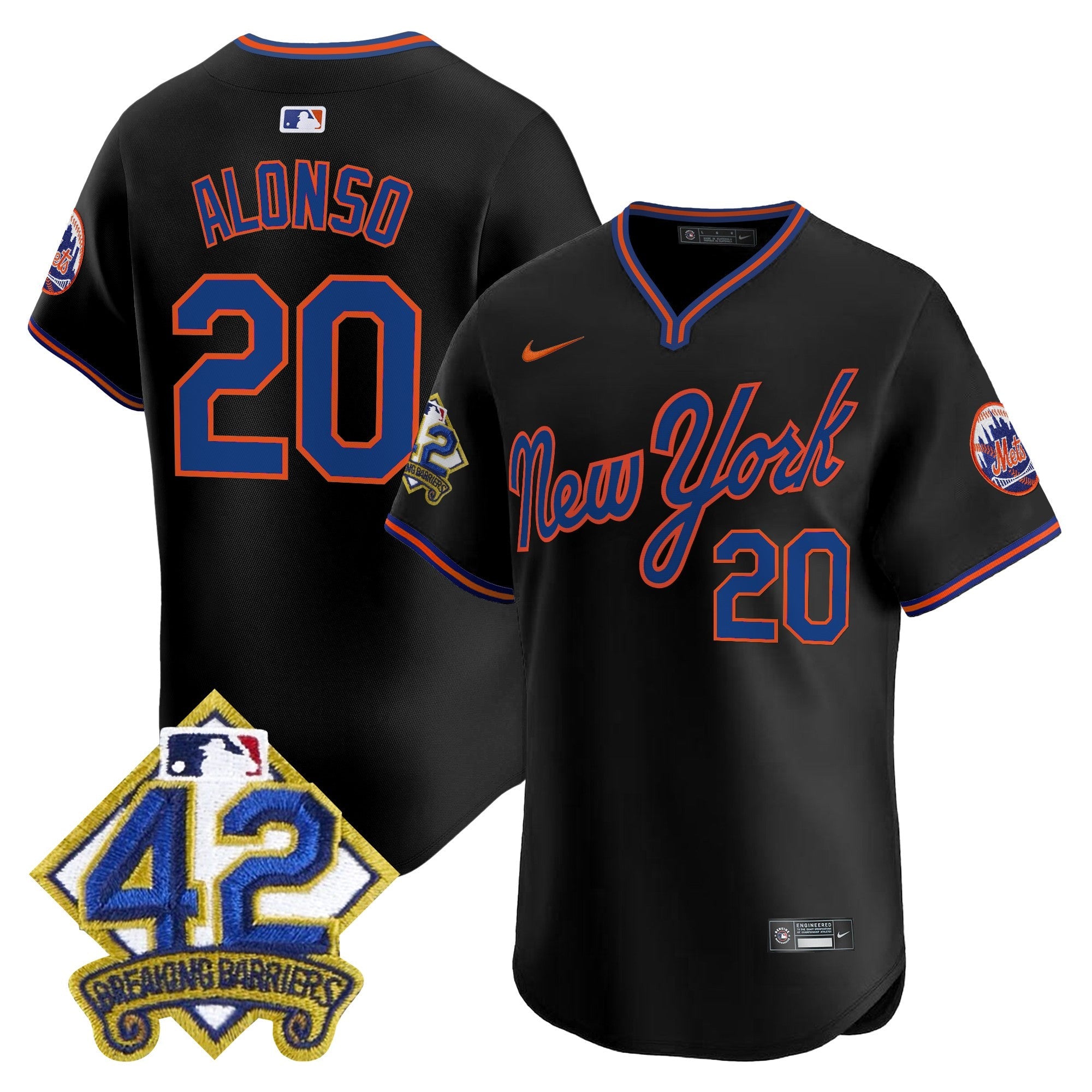 Men’s New York 2025 Jackie Robinson Patch Road Alternate Jersey