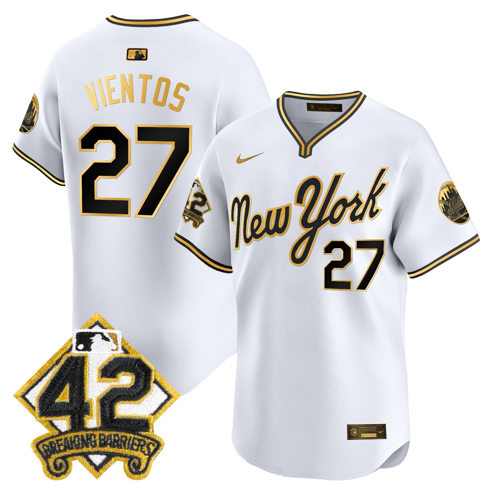 Men’s New York 2025 Jackie Robinson Patch Road Alternate Jersey