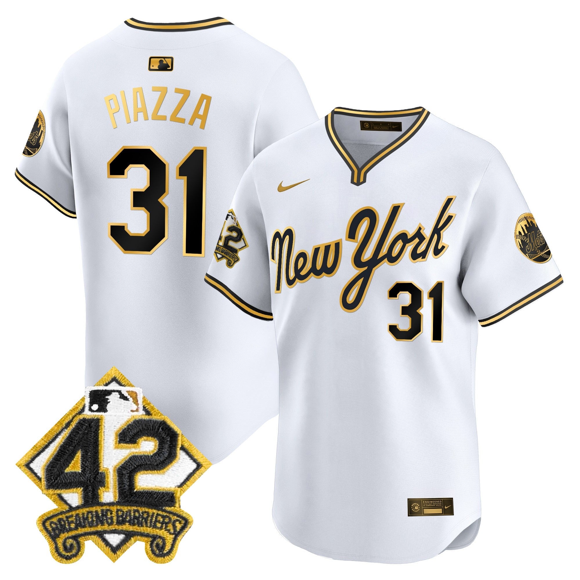 Men’s New York 2025 Jackie Robinson Patch Road Alternate Jersey