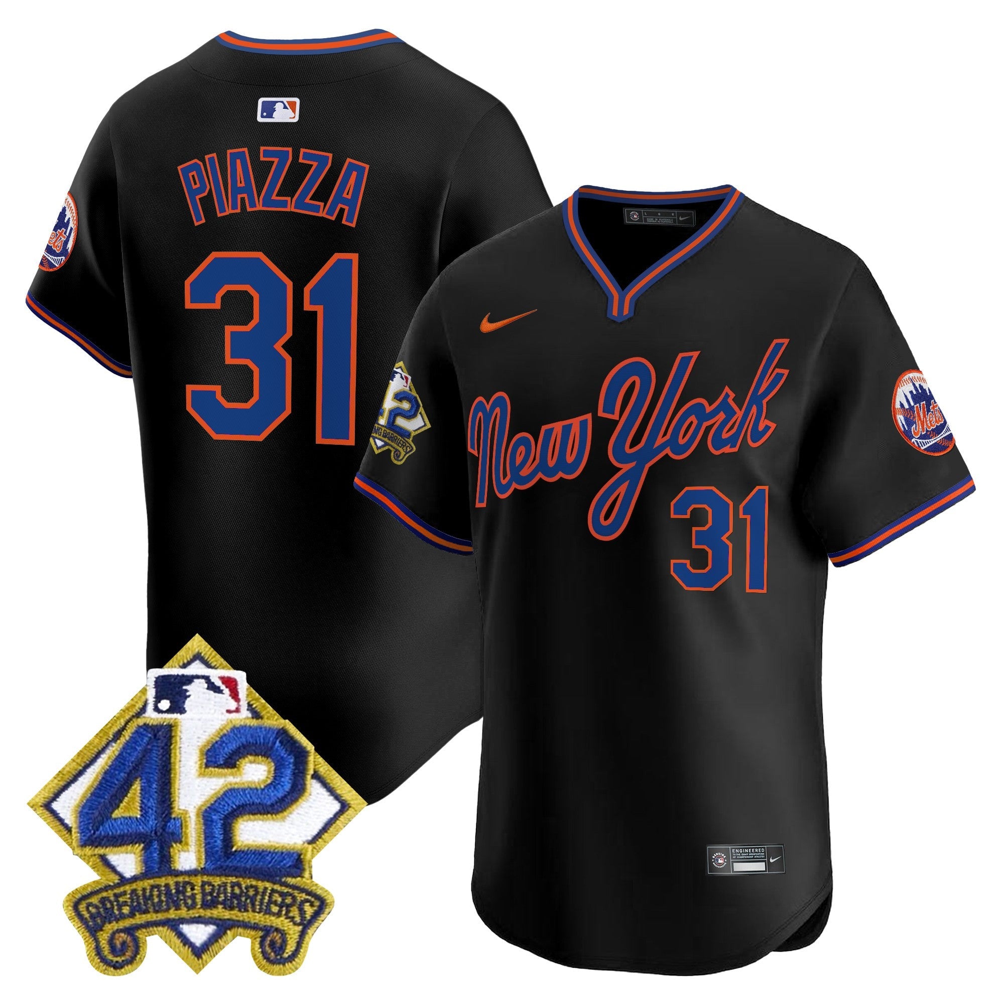 Men’s New York 2025 Jackie Robinson Patch Road Alternate Jersey