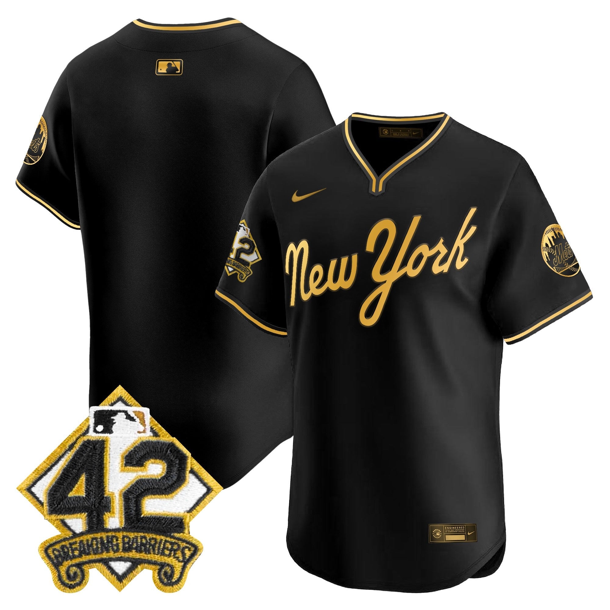 Men’s New York 2025 Jackie Robinson Patch Road Alternate Jersey