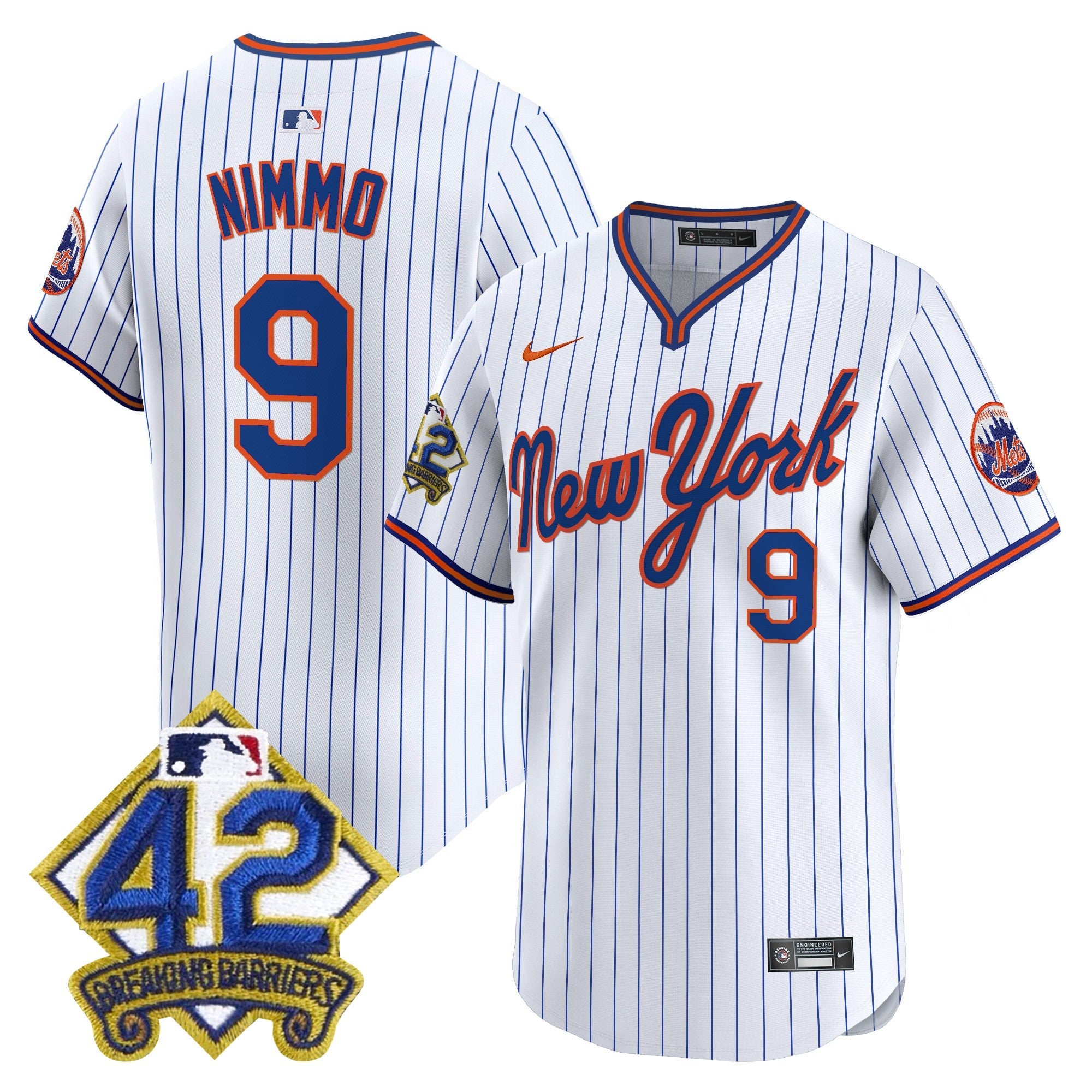 Men’s New York 2025 Jackie Robinson Patch Road Alternate Jersey