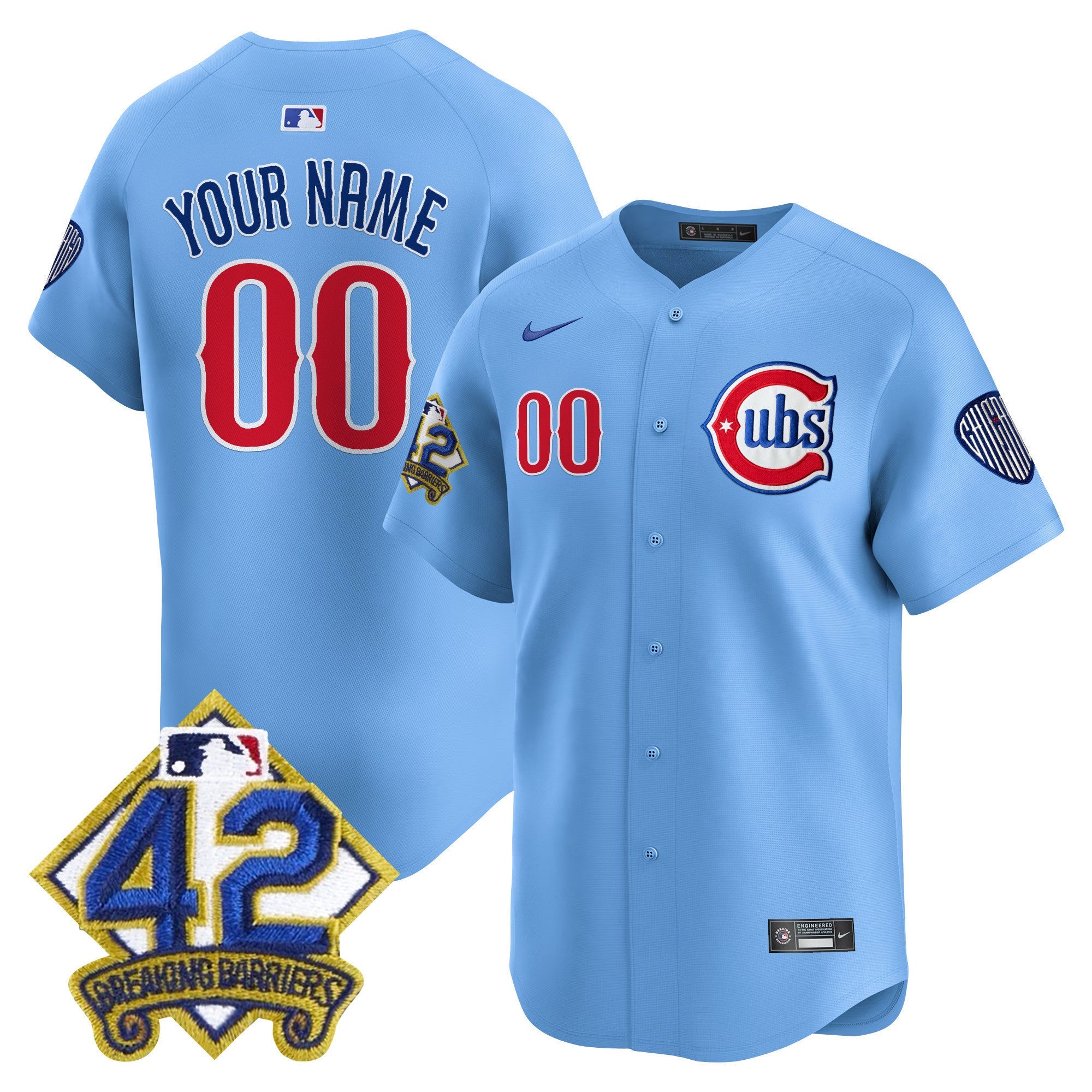 Chicago 2025 Jackie Robinson Patch Vapor Premier Limited Custom Jersey