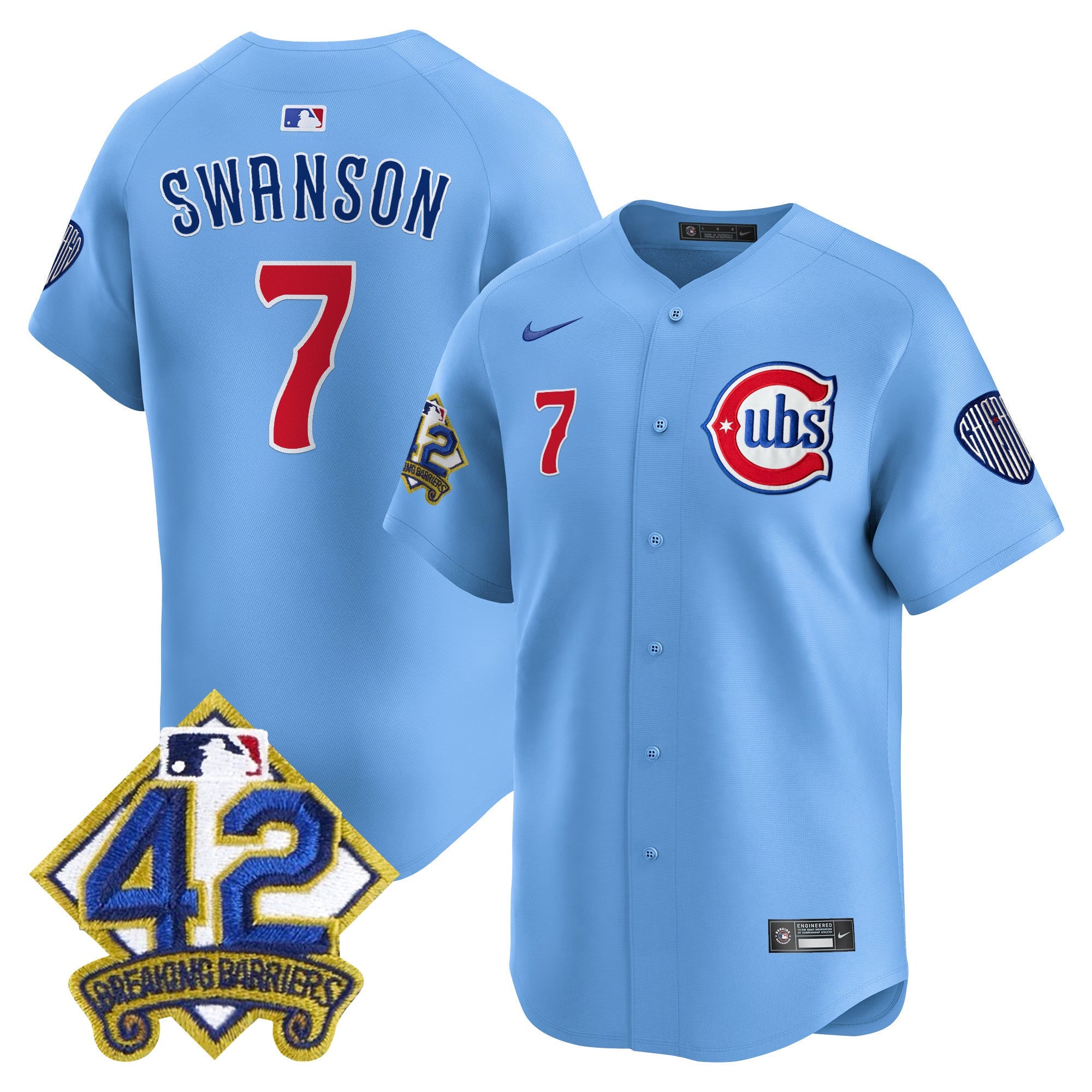 Men’s Chicago 2025 Jackie Robinson Patch Vapor Premier Limited Jersey