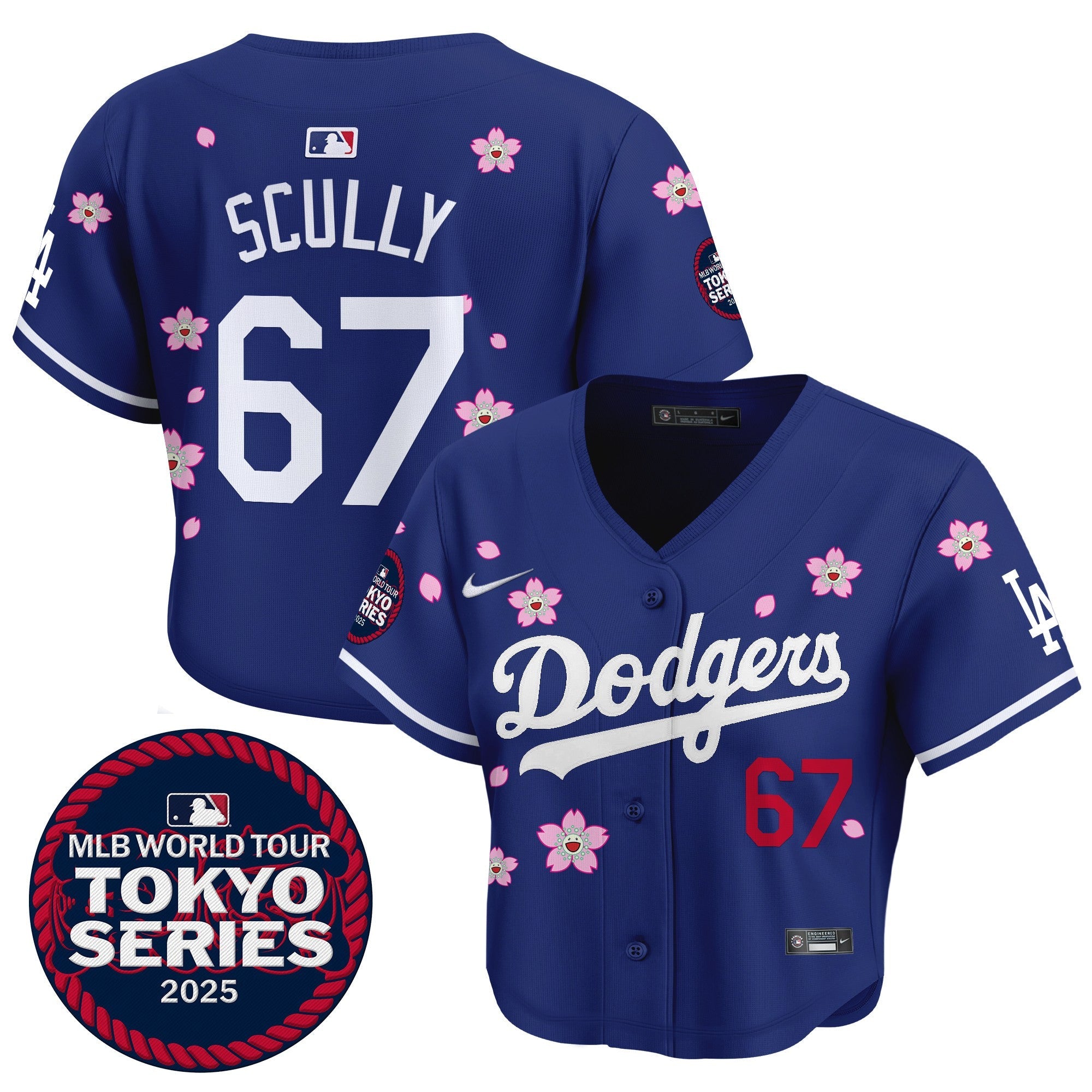 Women’s Tokyo Series 2025 Crop Top Baseball Jersey – Stitched