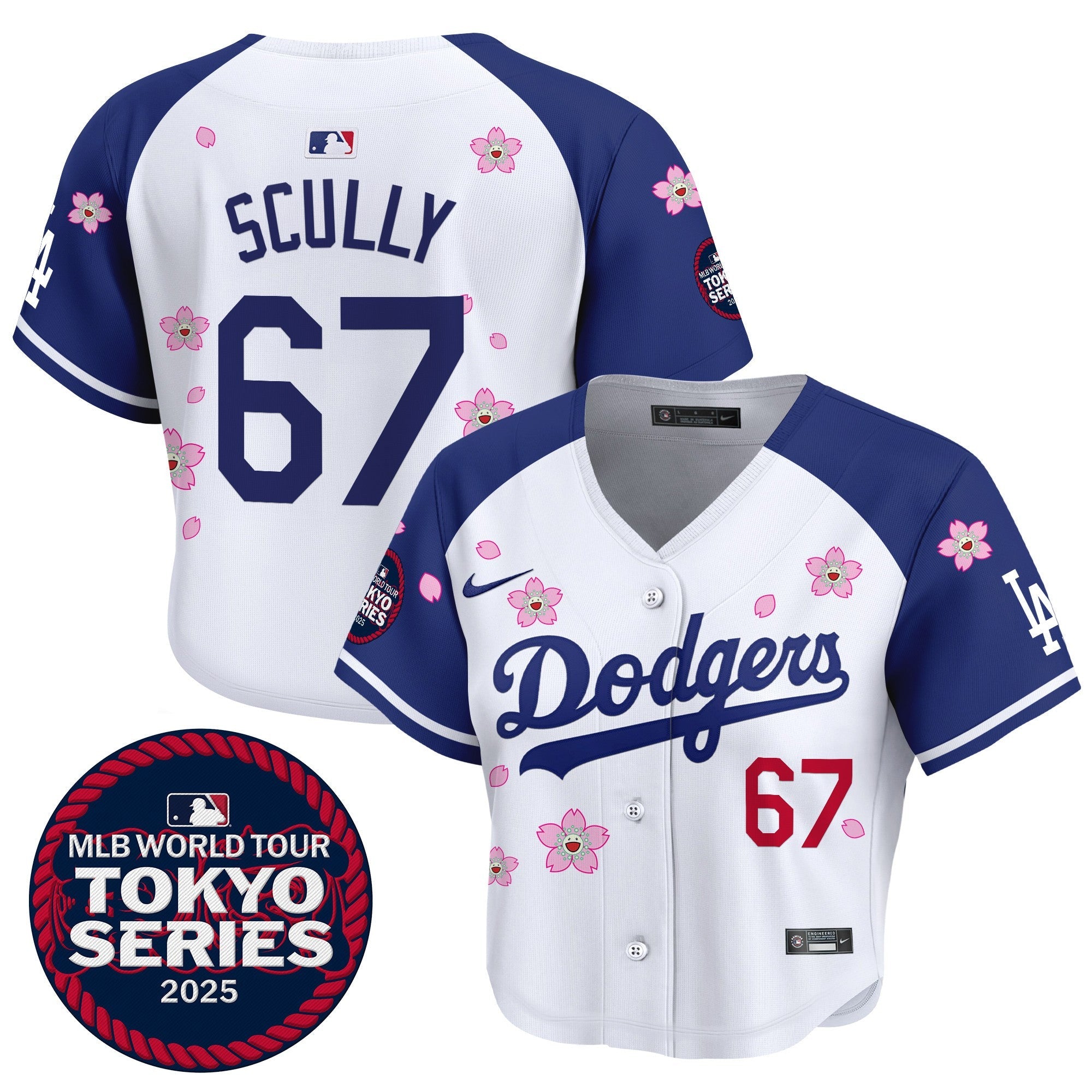 Women’s Tokyo Series 2025 Crop Top Baseball Jersey – Stitched