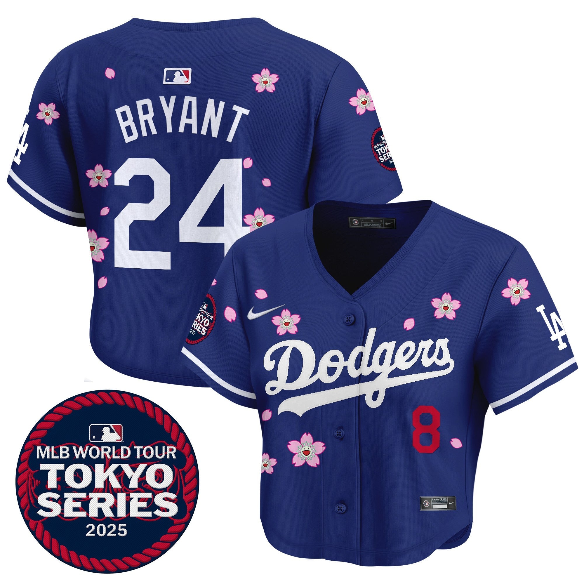 Women’s Tokyo Series 2025 Crop Top Baseball Jersey – Stitched