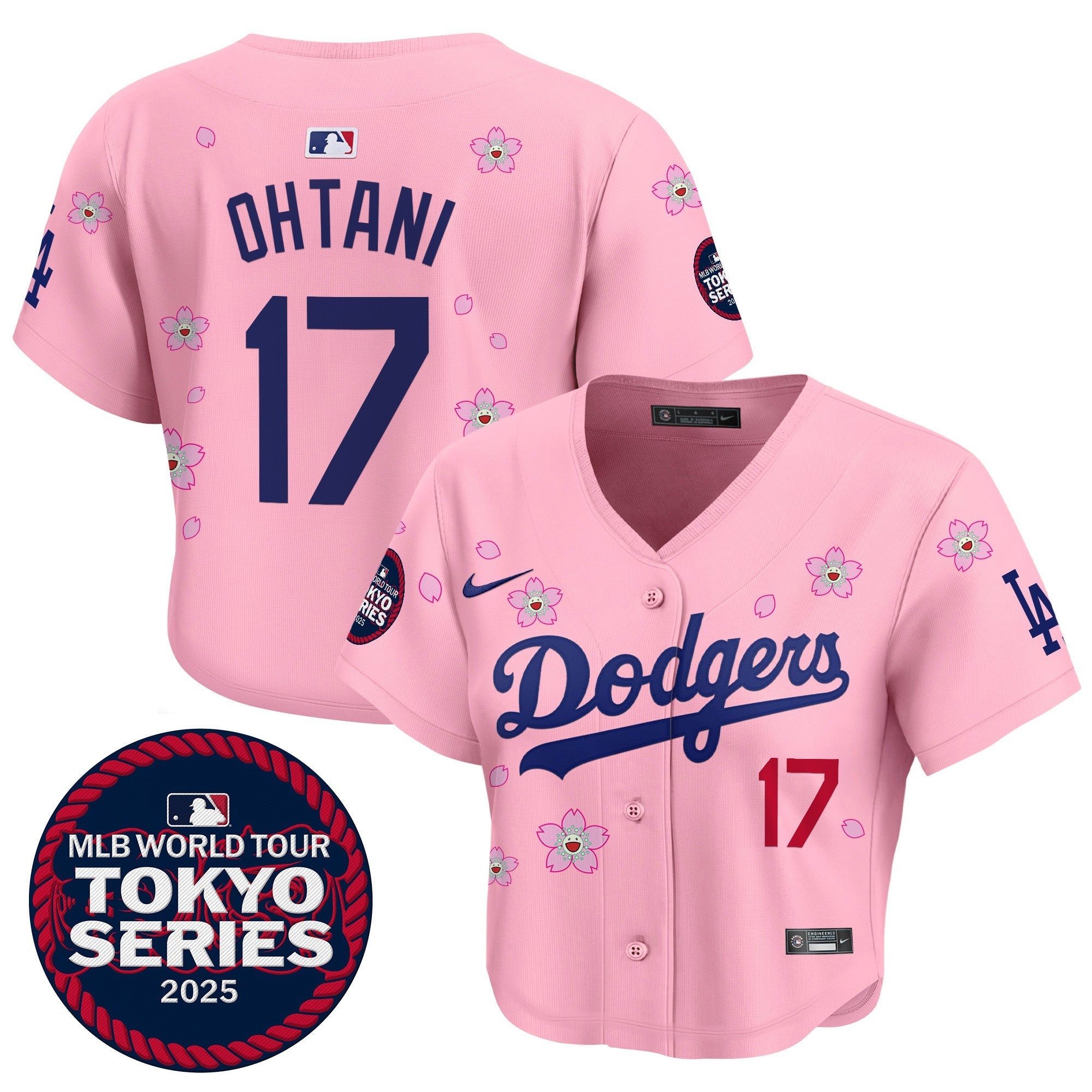 Women’s Tokyo Series 2025 Crop Top Baseball Jersey – Stitched