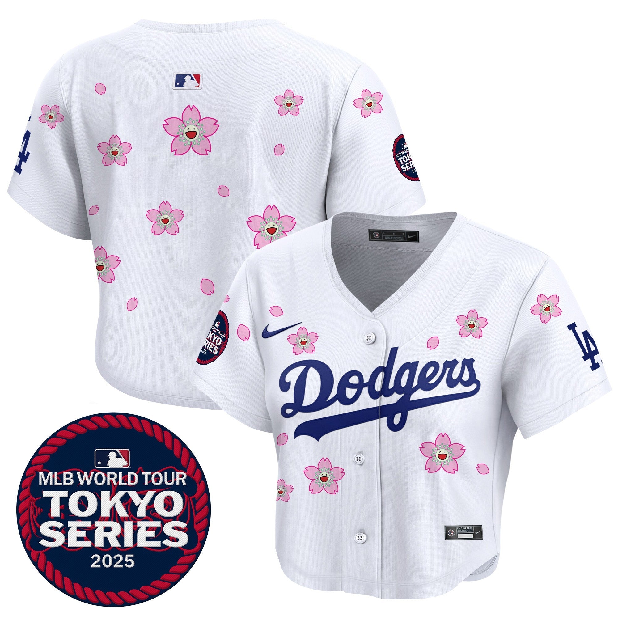 Women’s Tokyo Series 2025 Crop Top Baseball Jersey – Stitched