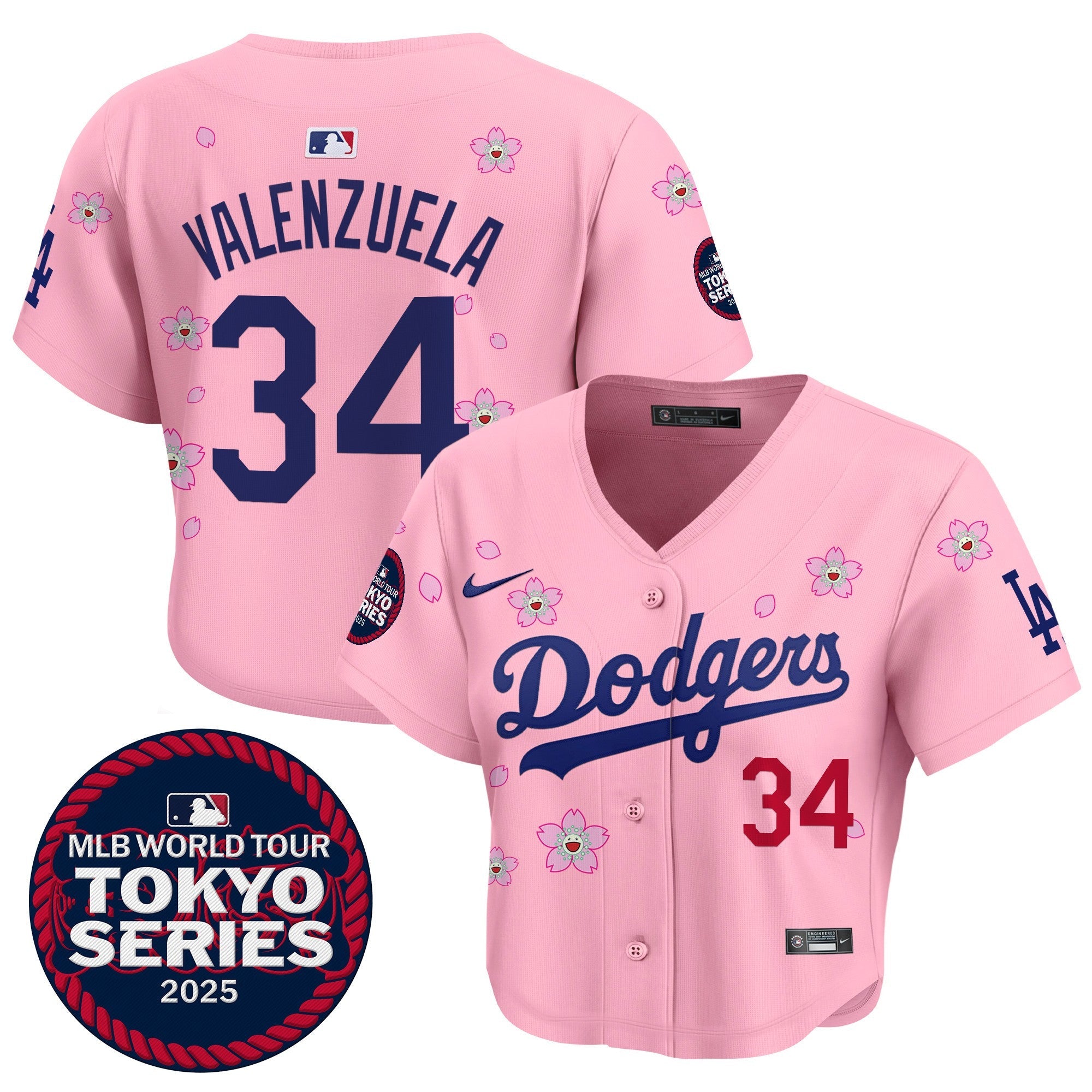 Women’s Tokyo Series 2025 Crop Top Baseball Jersey – Stitched