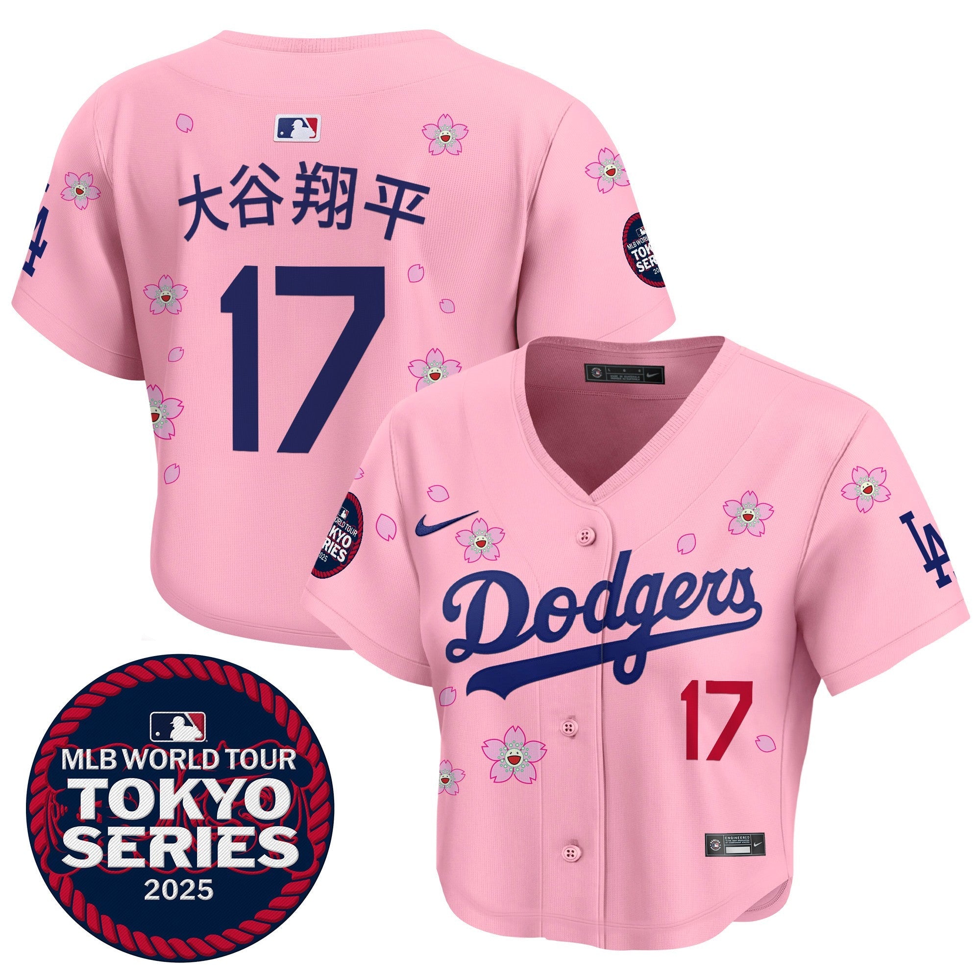 Women’s Tokyo Series 2025 Crop Top Baseball Jersey – Stitched