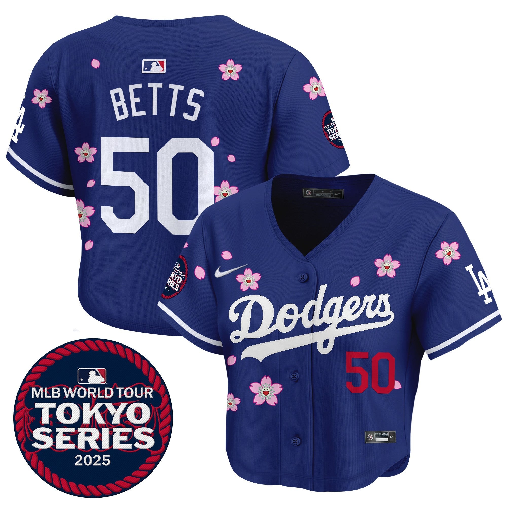 Women’s Tokyo Series 2025 Crop Top Baseball Jersey – Stitched