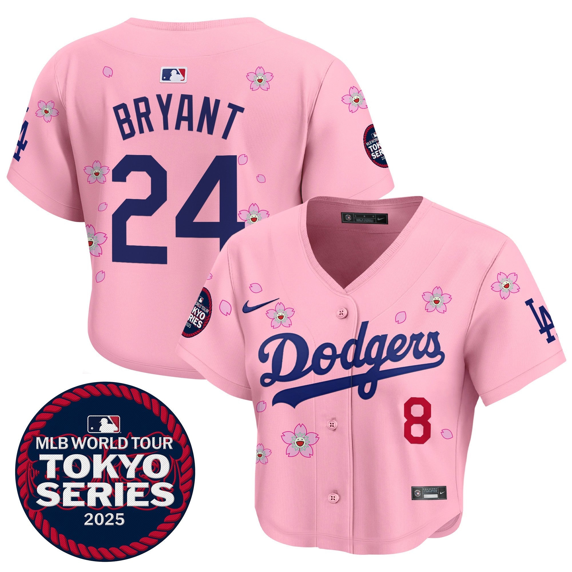 Women’s Tokyo Series 2025 Crop Top Baseball Jersey – Stitched