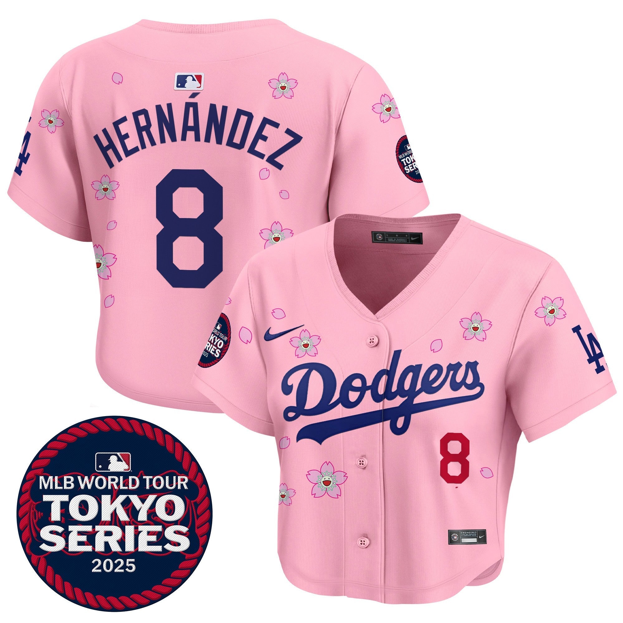 Women’s Tokyo Series 2025 Crop Top Baseball Jersey – Stitched
