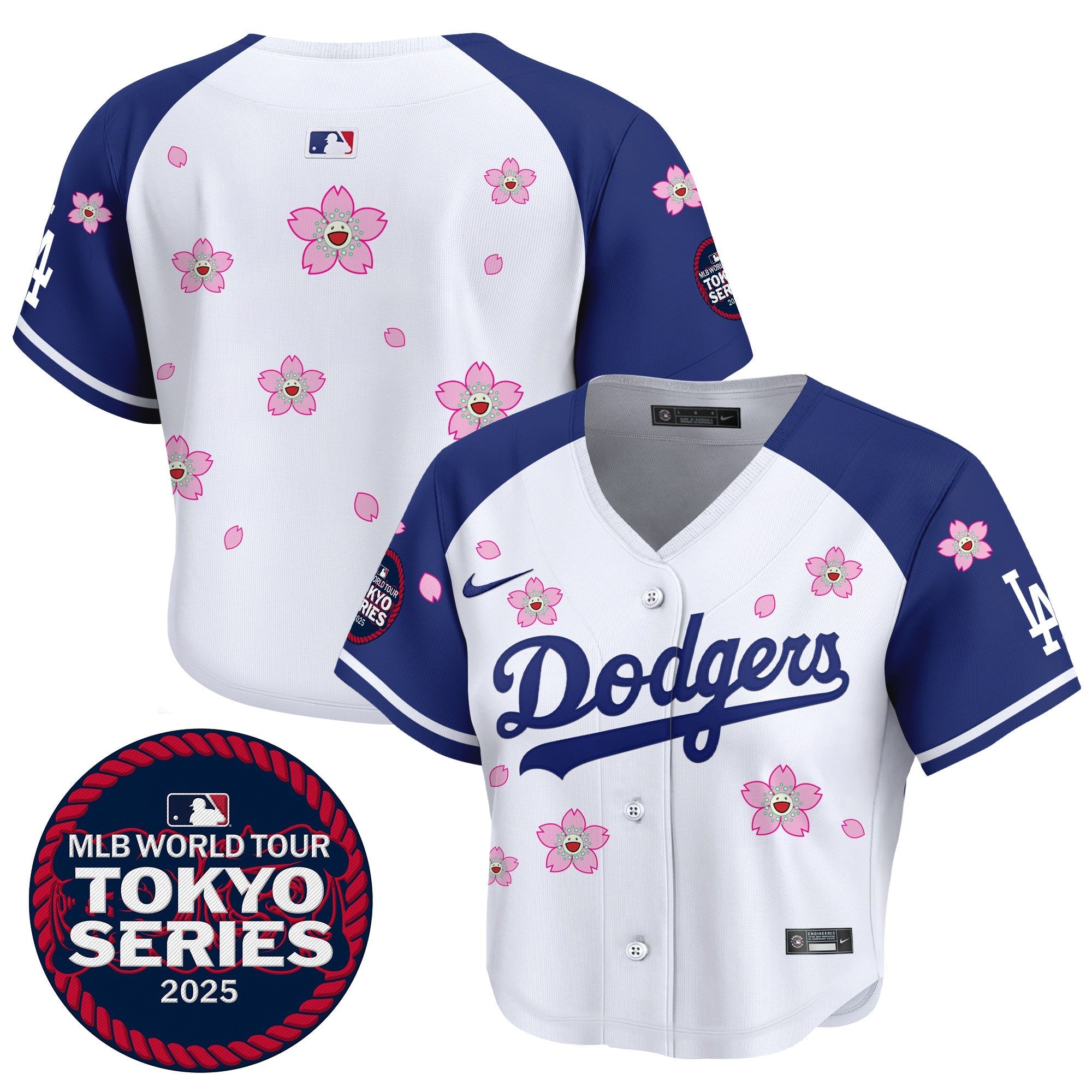 Women’s Tokyo Series 2025 Crop Top Baseball Jersey – Stitched