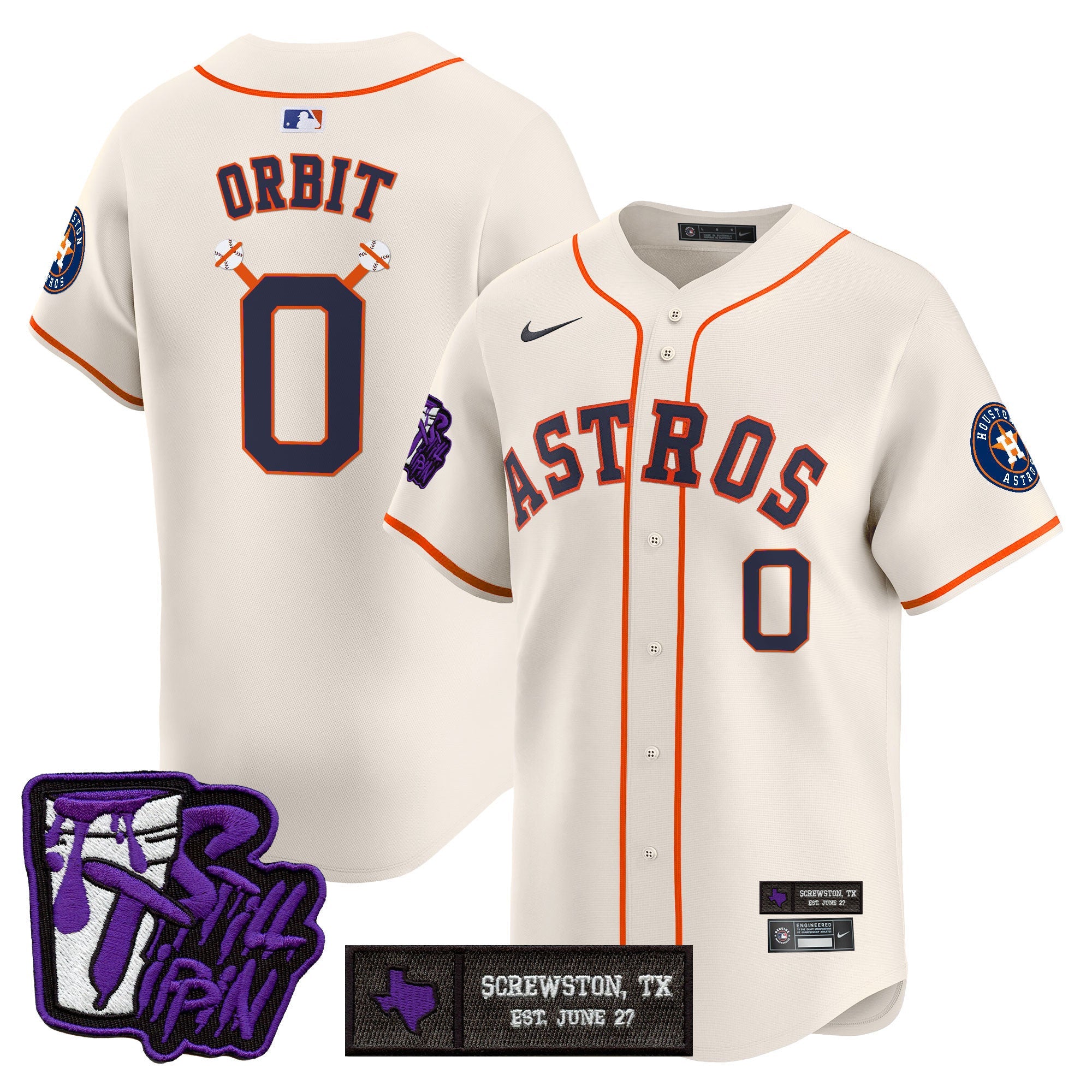 Men’s Houston DJ Screw Still Tippin Purple Patch Vapor Premier Limited Jersey