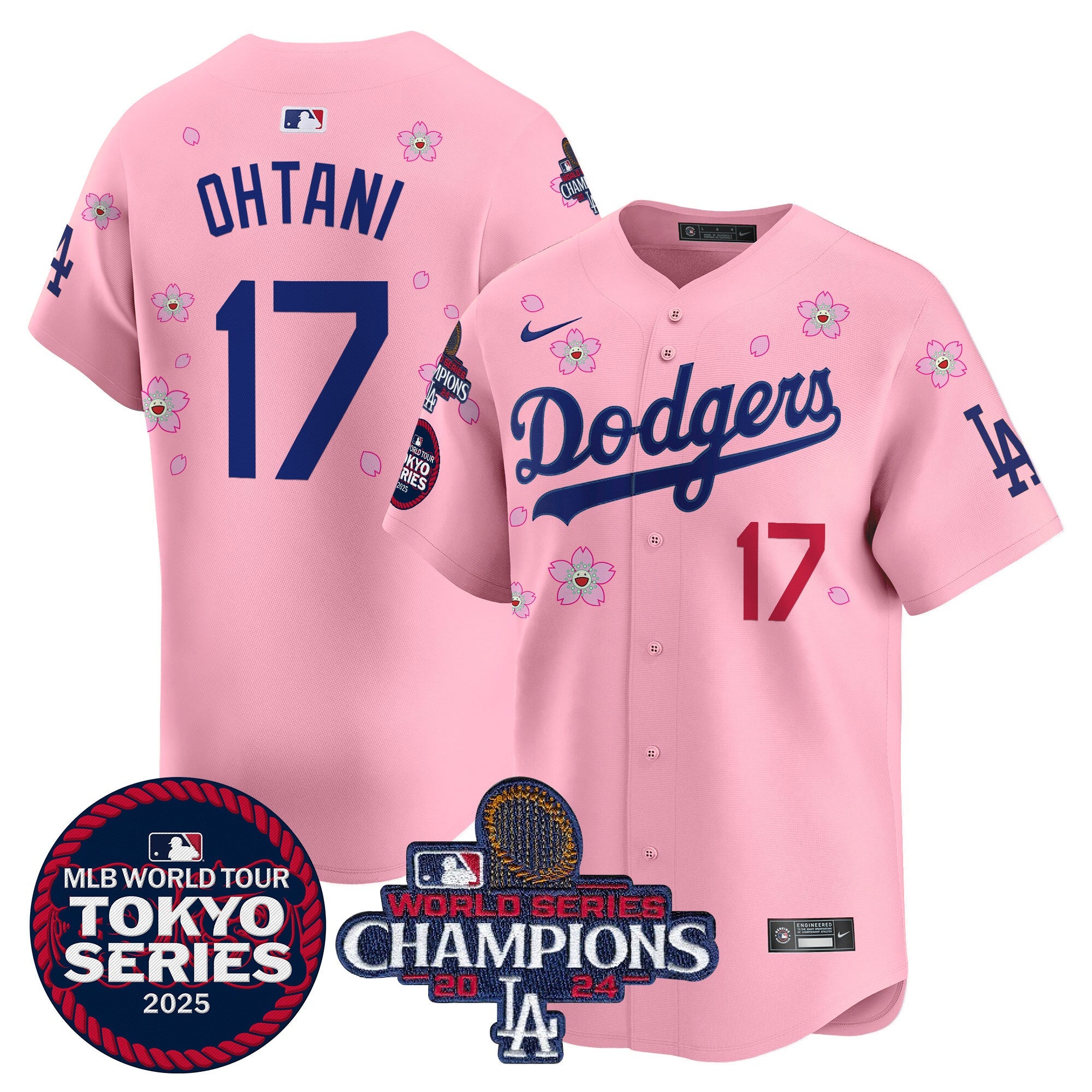 Men’s Tokyo Series 2025 World Series Champions Patch Vapor Premier Limited Jersey – Stitched