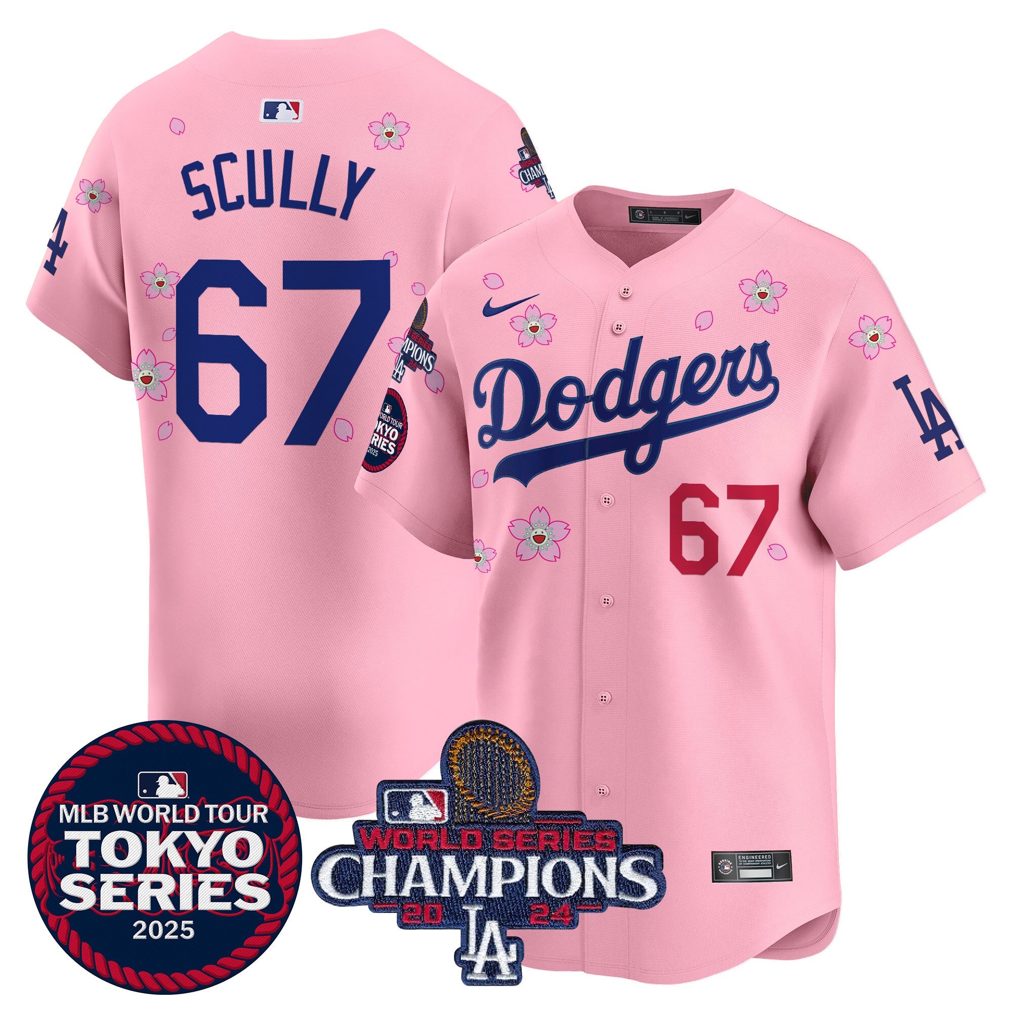 Men’s Tokyo Series 2025 World Series Champions Patch Vapor Premier Limited Jersey – Stitched