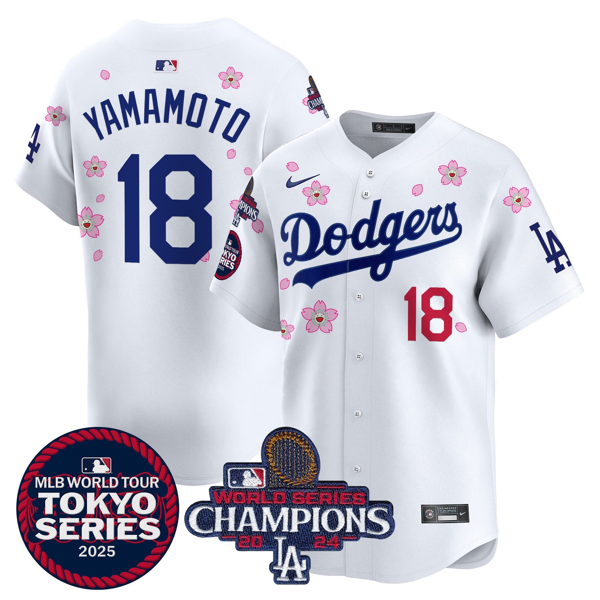 Men’s Tokyo Series 2025 World Series Champions Patch Vapor Premier Limited Jersey – Stitched