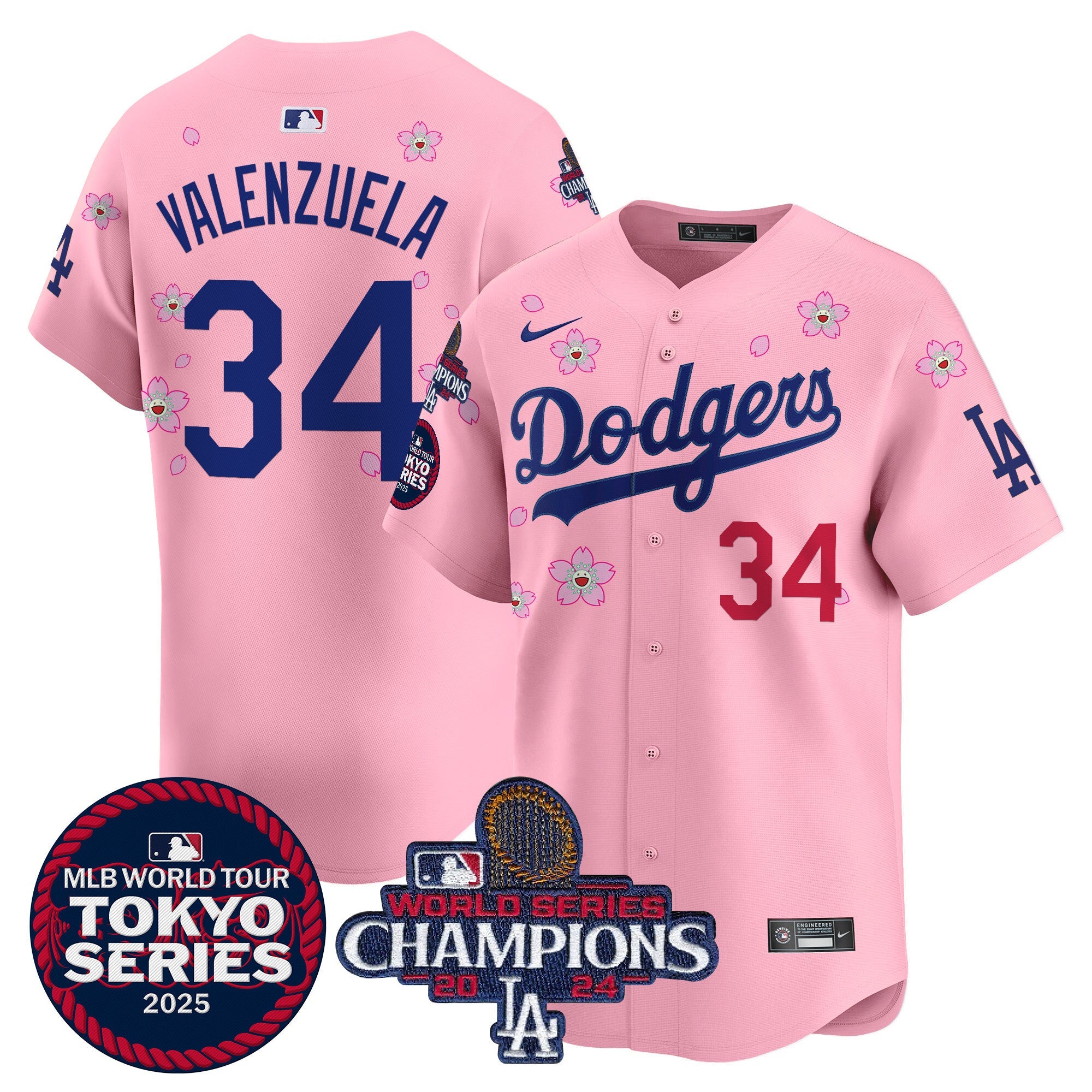Men’s Tokyo Series 2025 World Series Champions Patch Vapor Premier Limited Jersey – Stitched