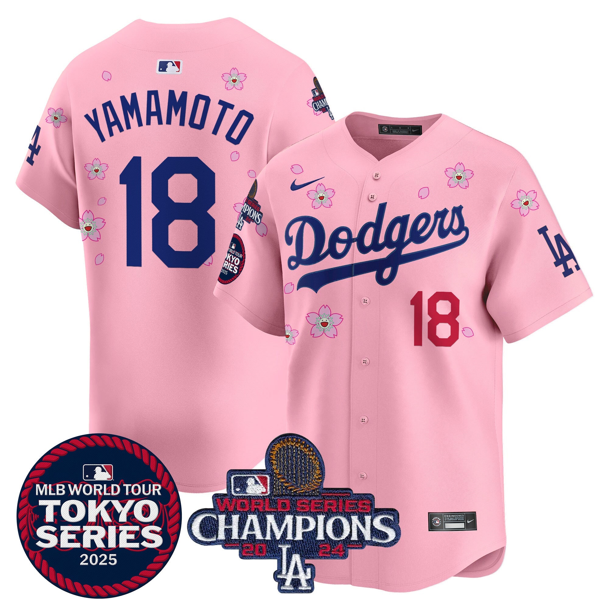 Men’s Tokyo Series 2025 World Series Champions Patch Vapor Premier Limited Jersey – Stitched