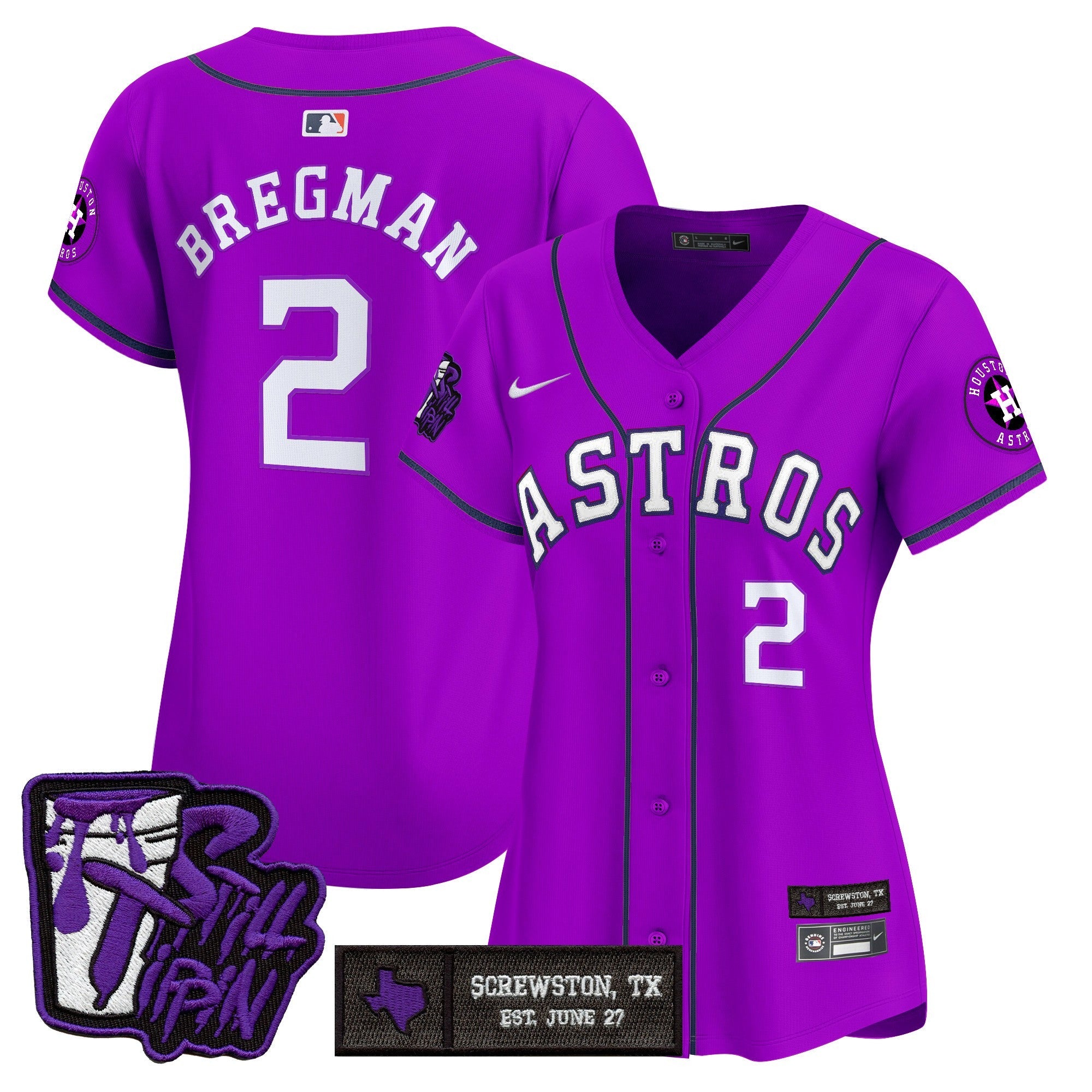 Women’s Houston DJ Screw Still Tippin Purple Patch Vapor Premier Limited Jersey
