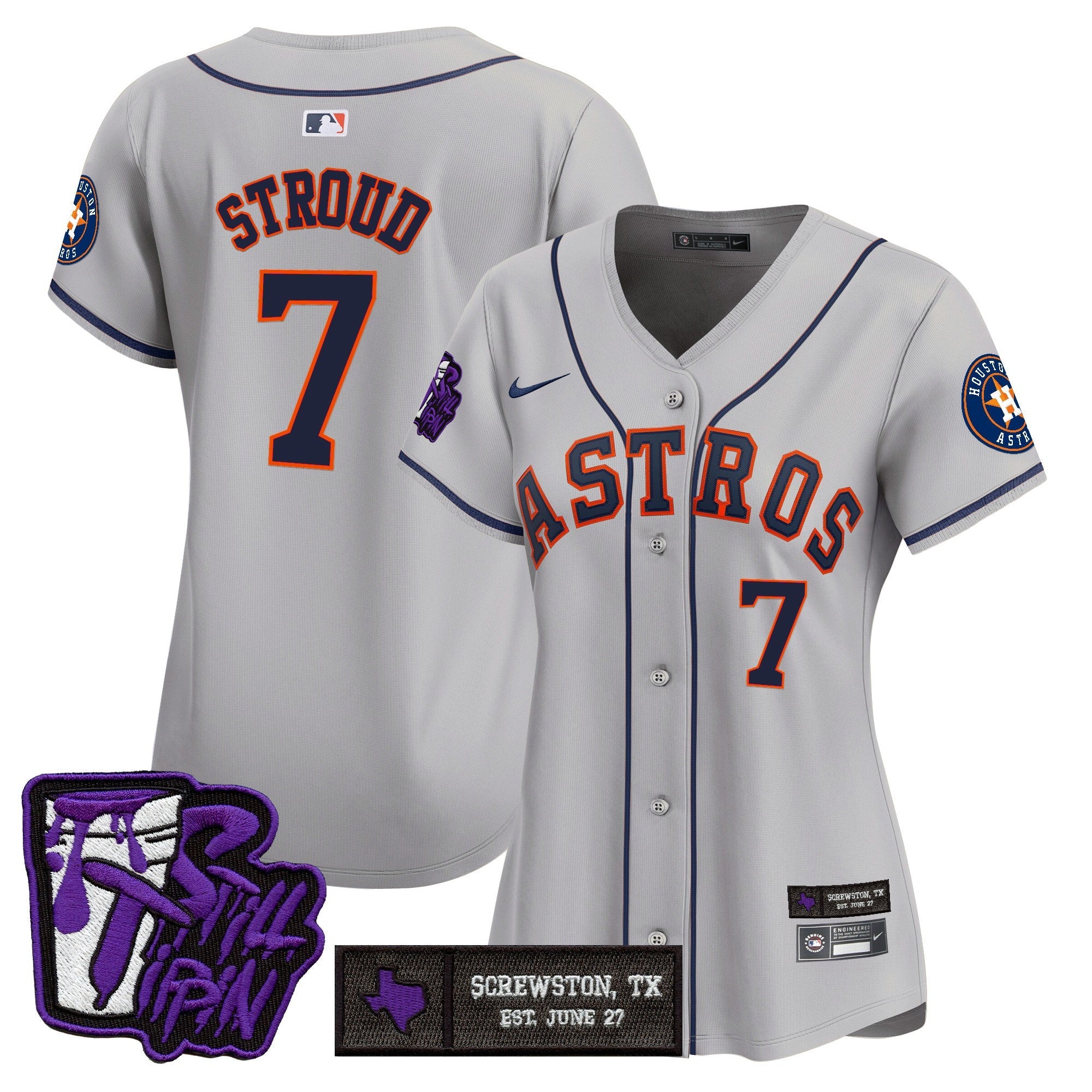 Women’s Houston DJ Screw Still Tippin Purple Patch Vapor Premier Limited Jersey