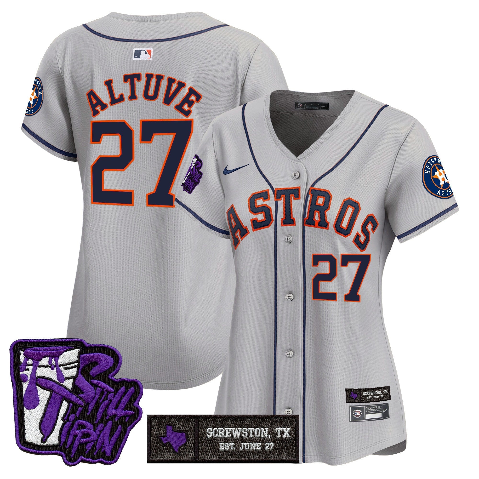 Women’s Houston DJ Screw Still Tippin Purple Patch Vapor Premier Limited Jersey
