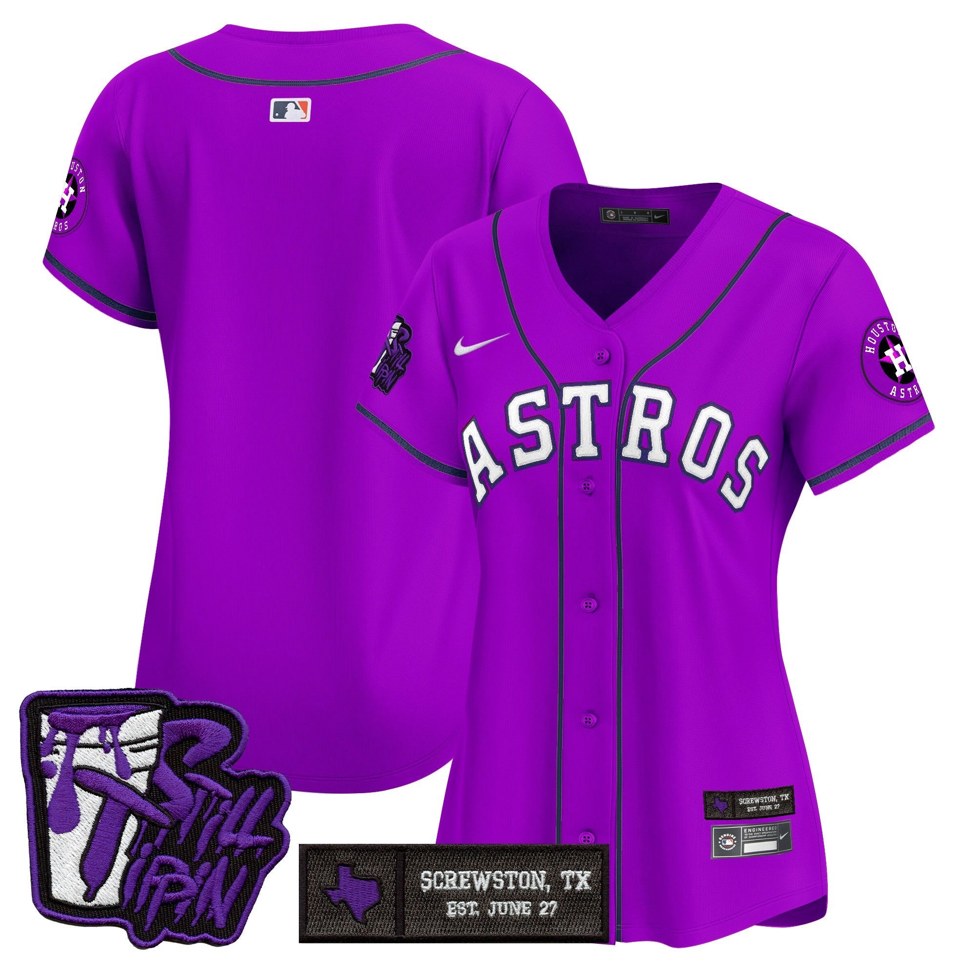 Women’s Houston DJ Screw Still Tippin Purple Patch Vapor Premier Limited Jersey