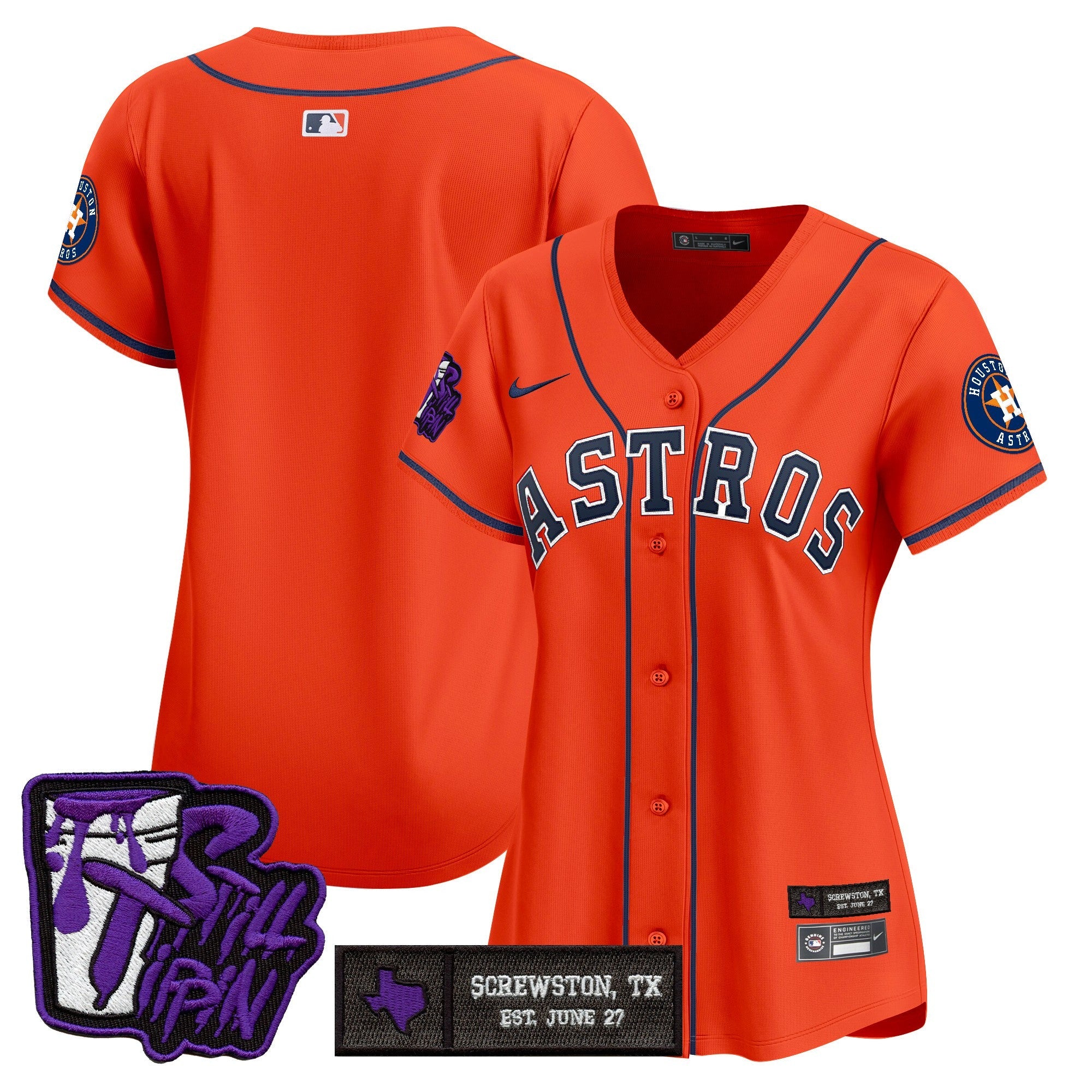Women’s Houston DJ Screw Still Tippin Purple Patch Vapor Premier Limited Jersey