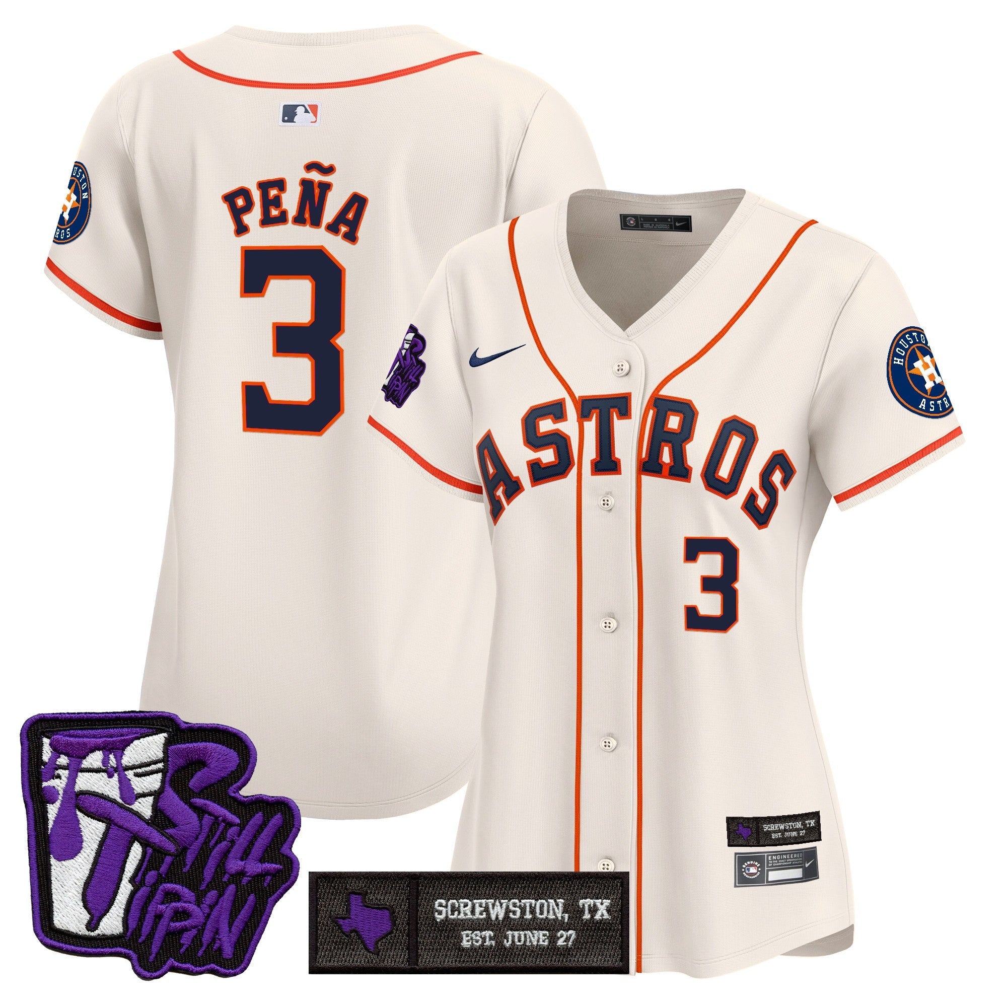 Women’s Houston DJ Screw Still Tippin Purple Patch Vapor Premier Limited Jersey
