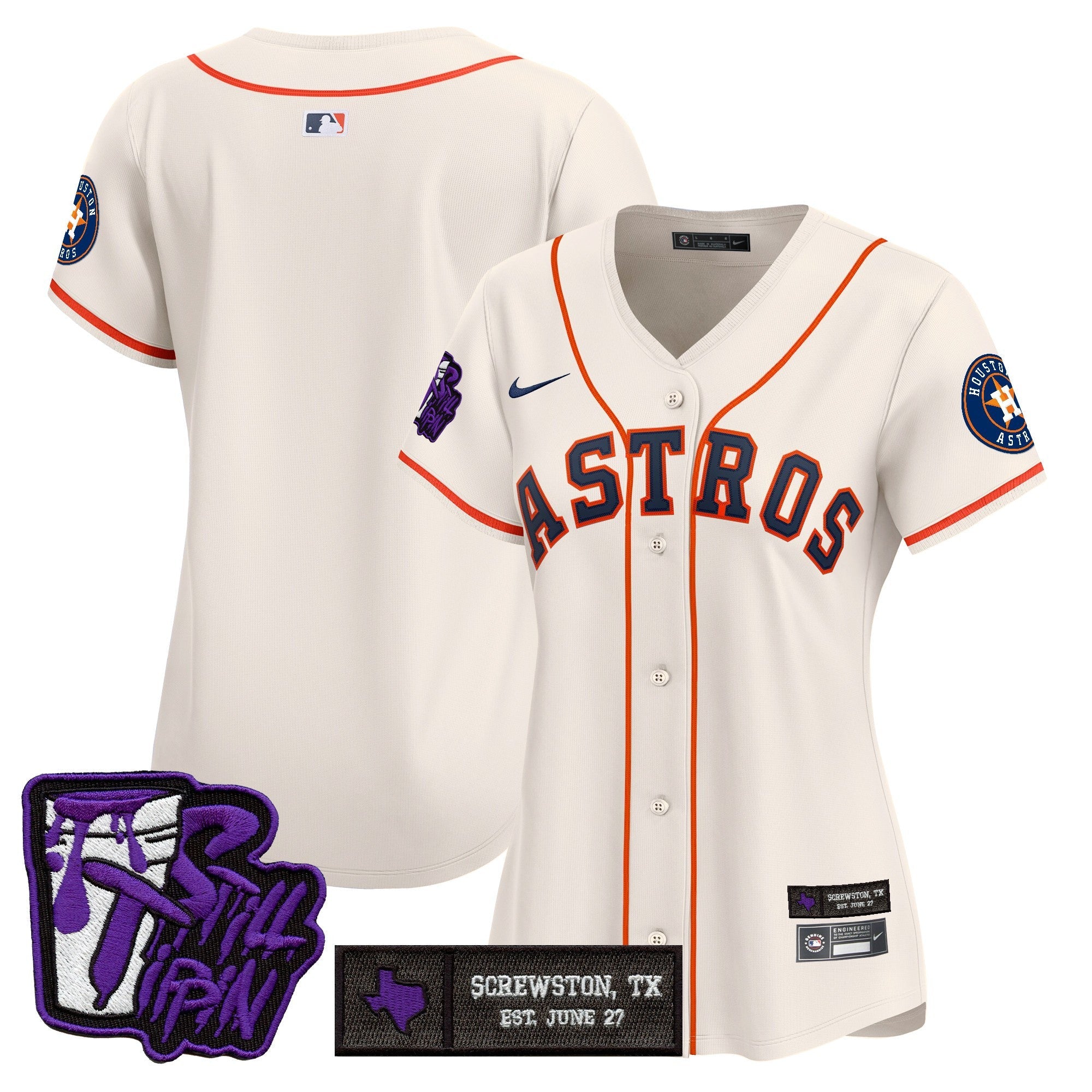 Women’s Houston DJ Screw Still Tippin Purple Patch Vapor Premier Limited Jersey