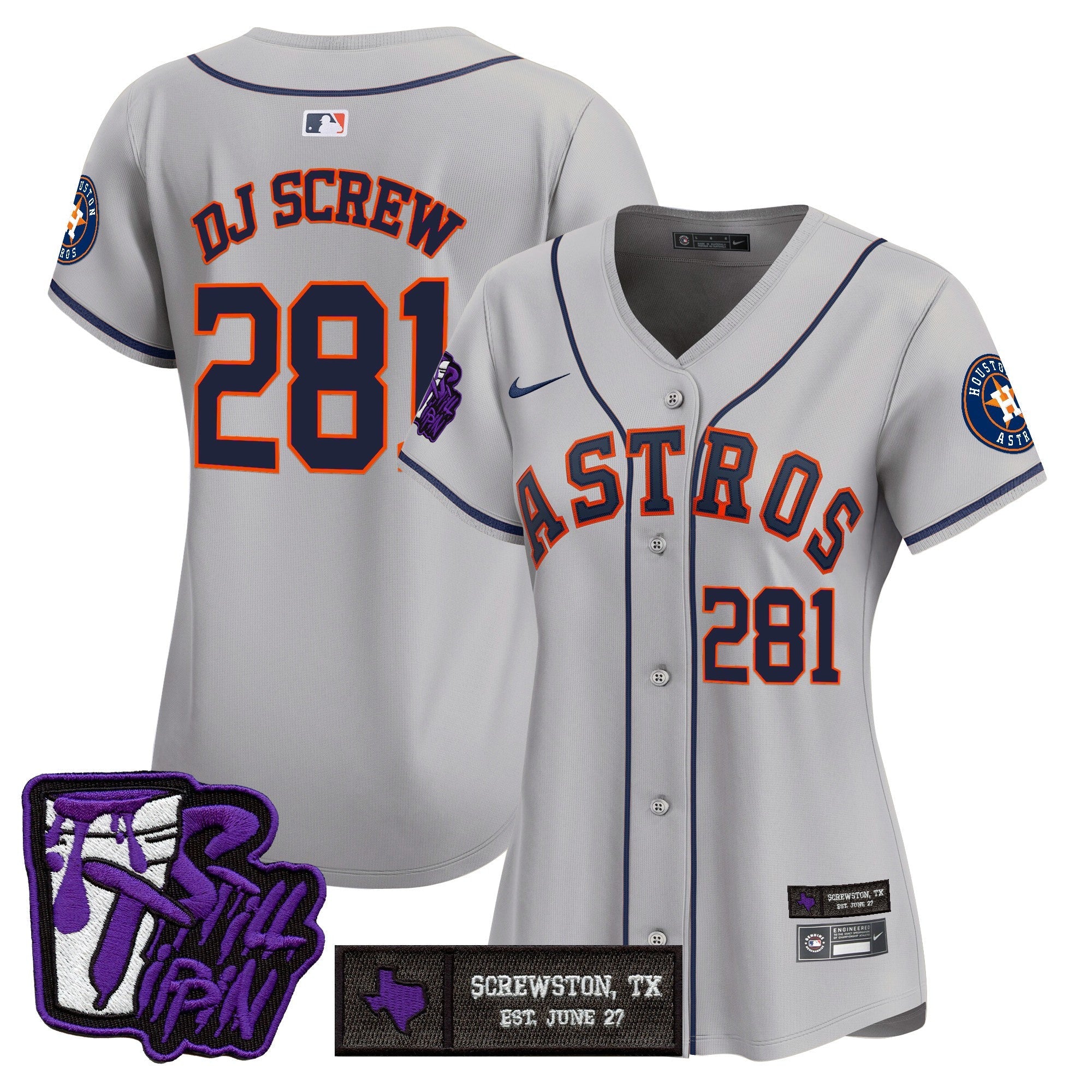 Women’s Houston DJ Screw Still Tippin Purple Patch Vapor Premier Limited Jersey