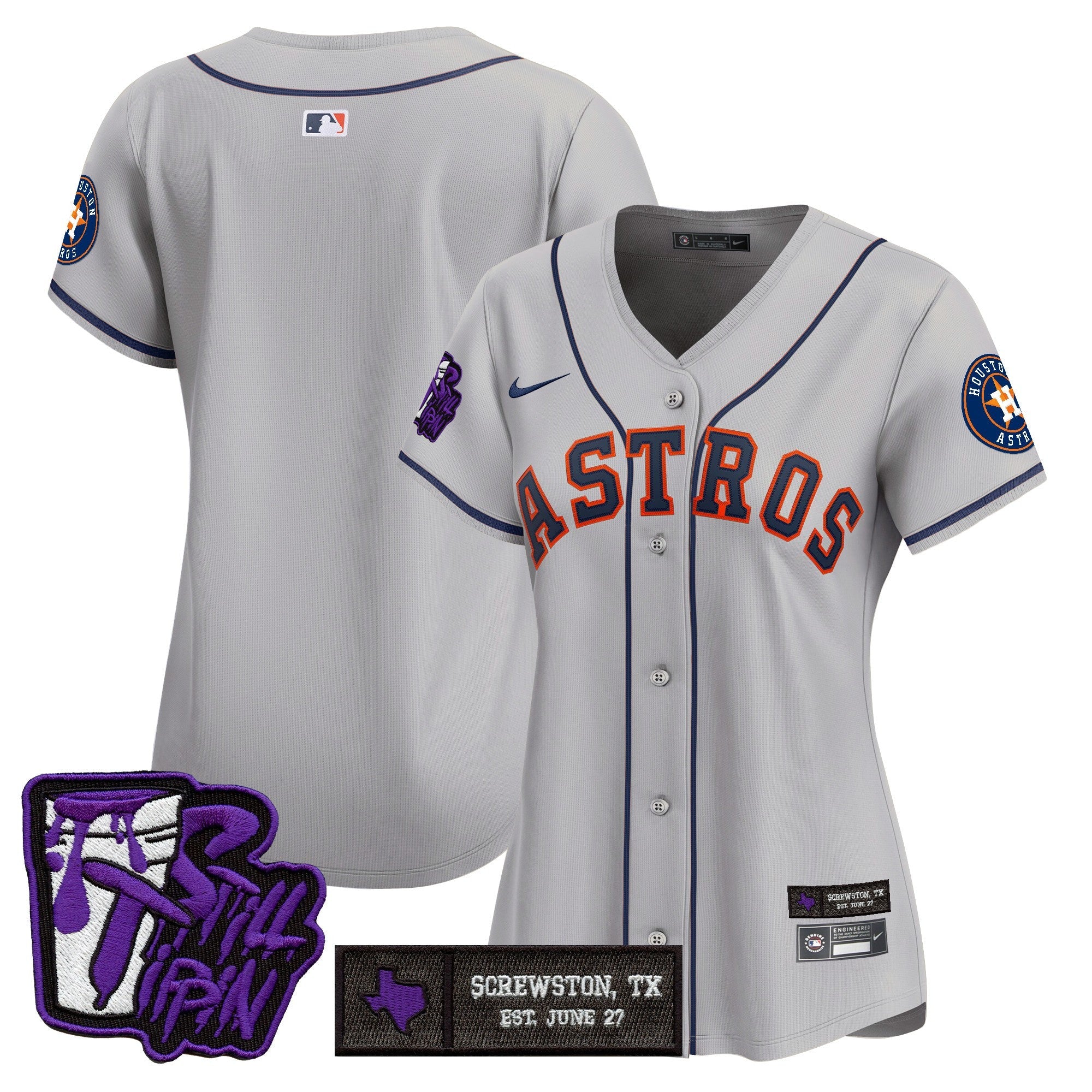 Women’s Houston DJ Screw Still Tippin Purple Patch Vapor Premier Limited Jersey