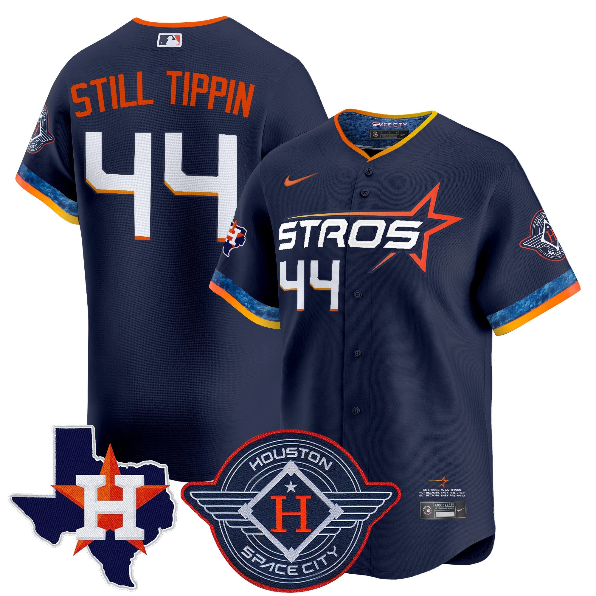 Men’s Houston 2025 City Connect Texas Patch Vapor Premier Limited Jersey