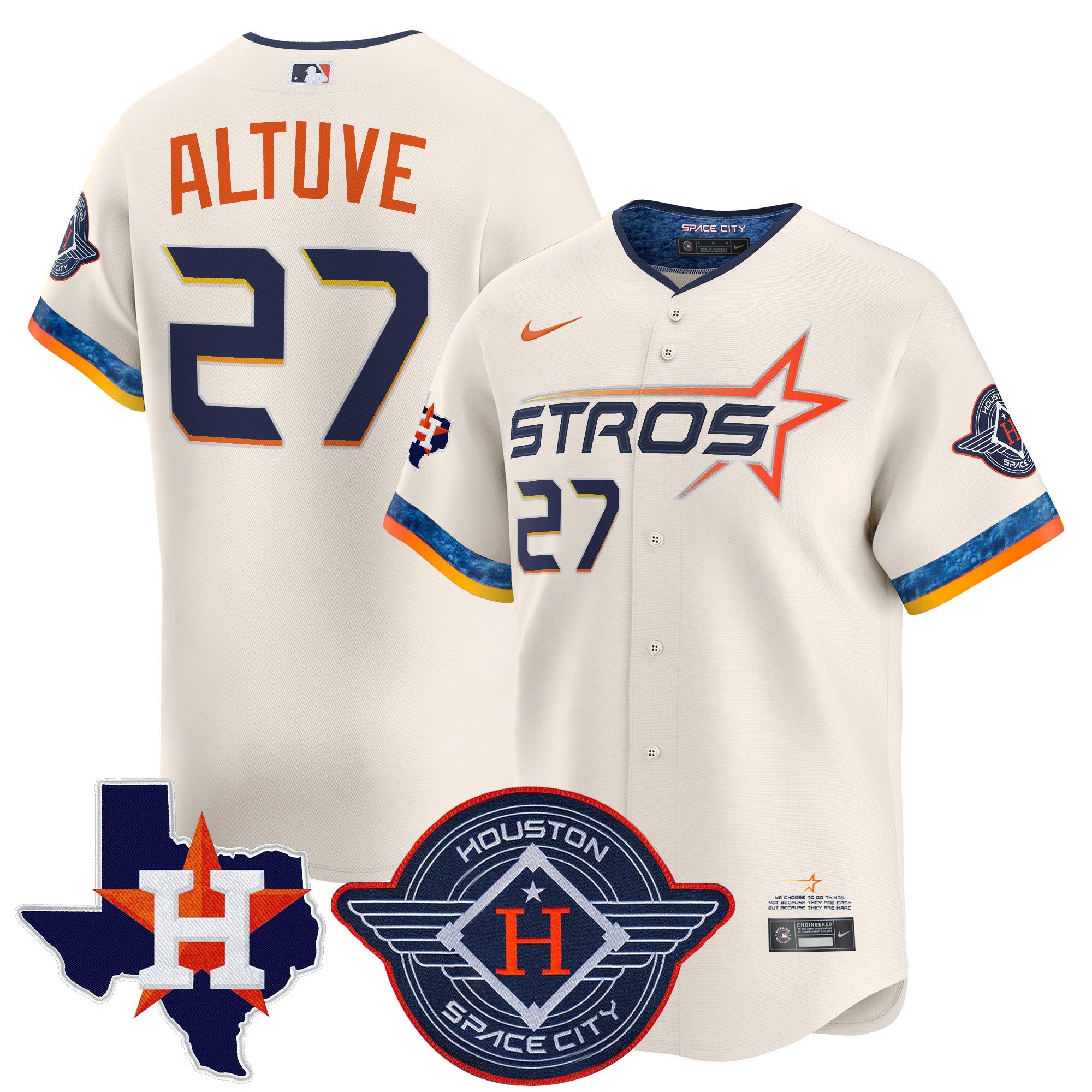 Men’s Houston 2025 City Connect Texas Patch Vapor Premier Limited Jersey