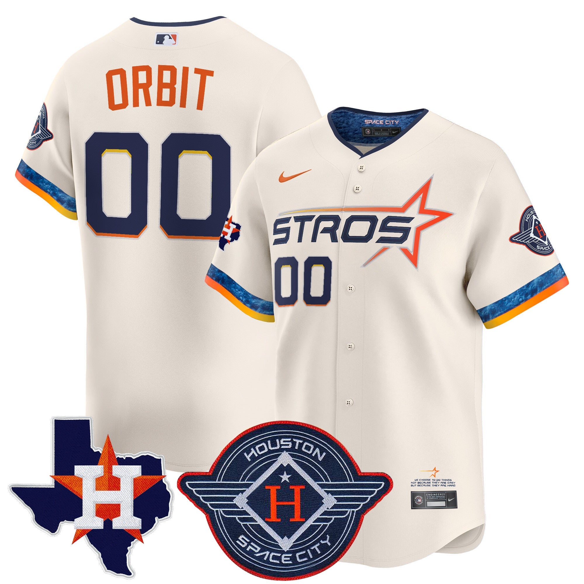 Men’s Houston 2025 City Connect Texas Patch Vapor Premier Limited Jersey