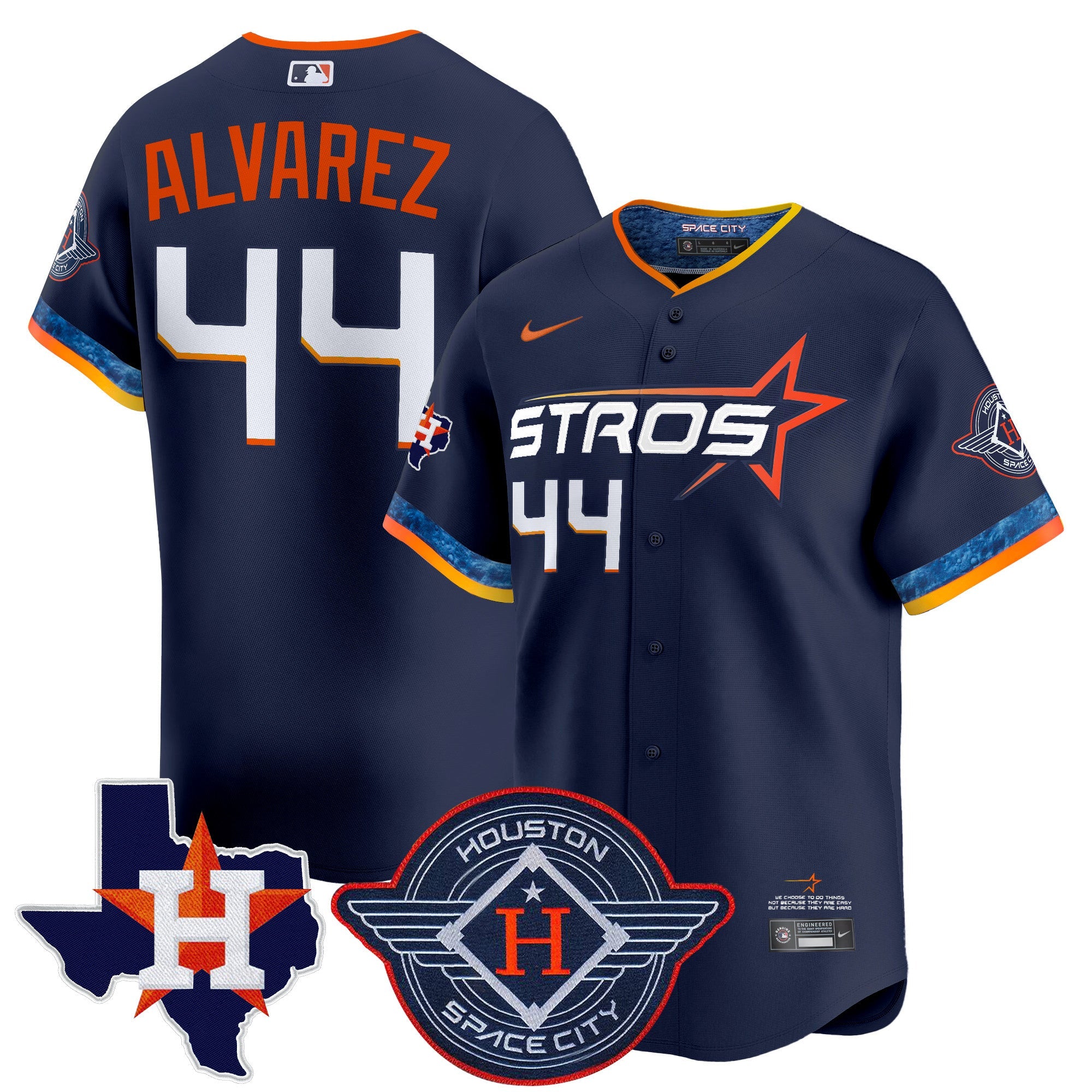 Men’s Houston 2025 City Connect Texas Patch Vapor Premier Limited Jersey