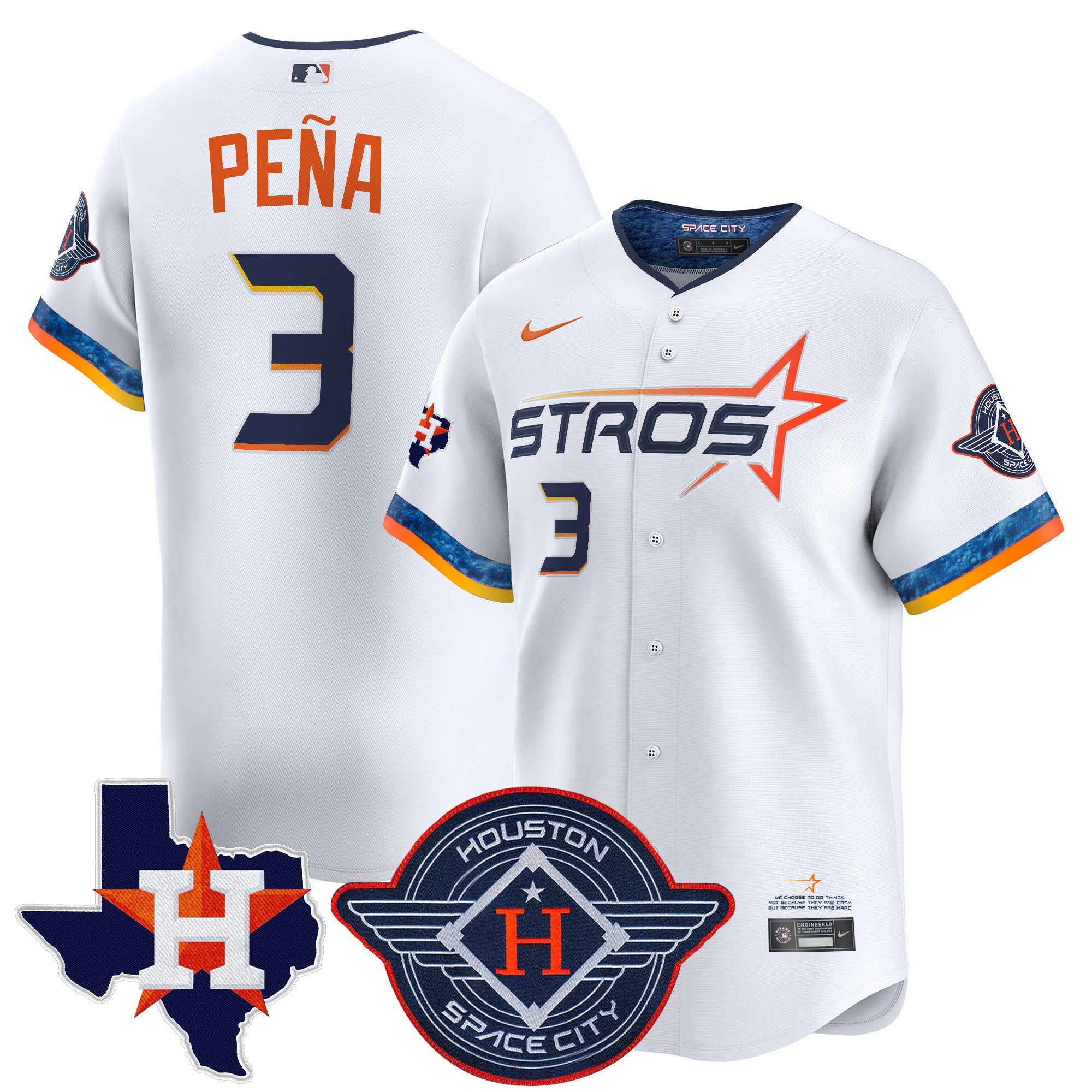 Men’s Houston 2025 City Connect Texas Patch Vapor Premier Limited Jersey