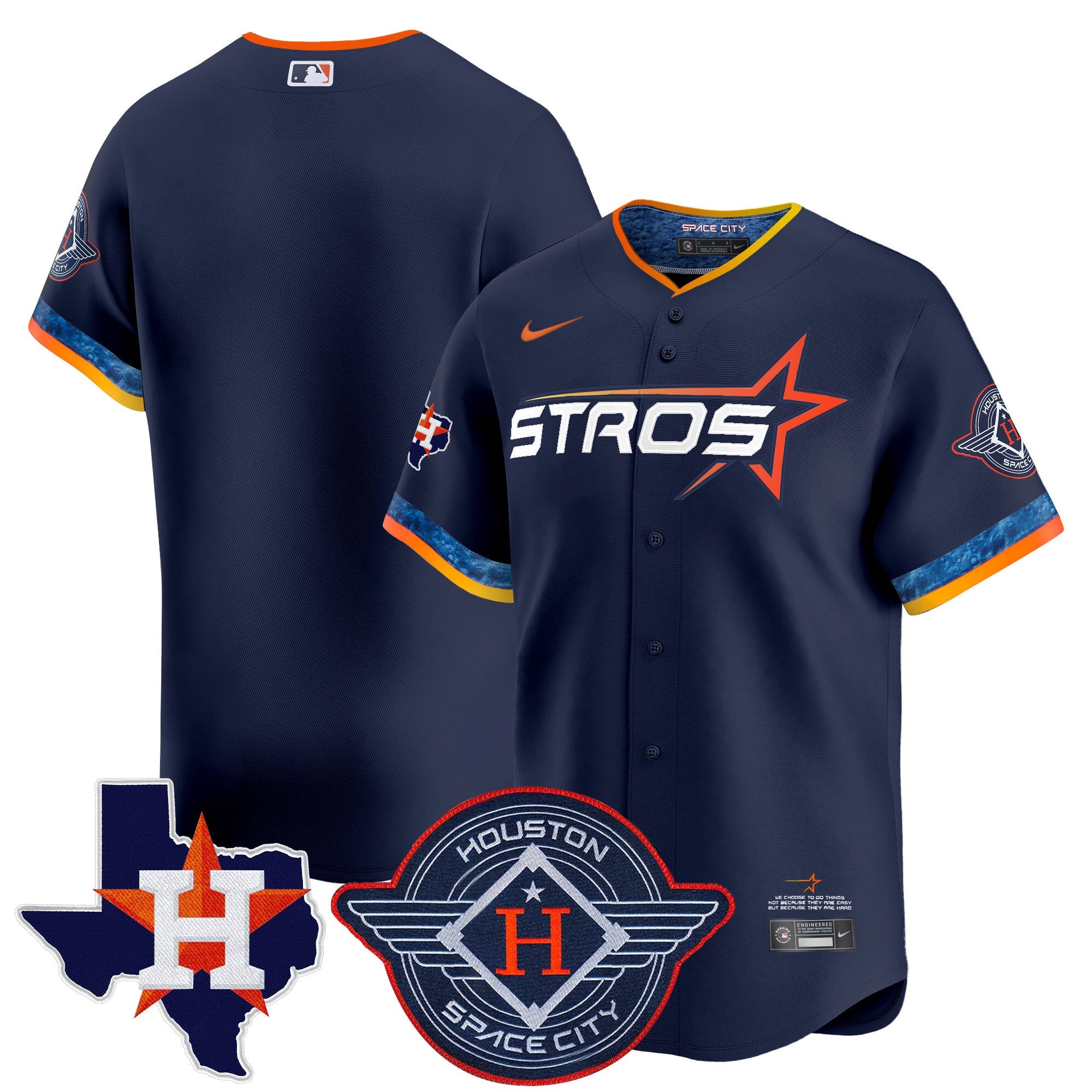 Men’s Houston 2025 City Connect Texas Patch Vapor Premier Limited Jersey